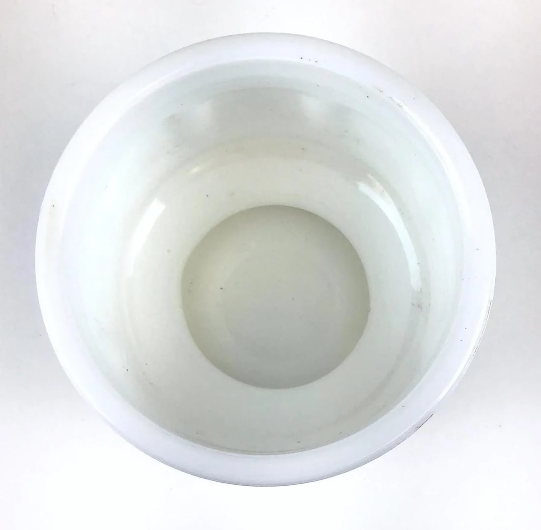 Vintage Milk-Glass Art Deco Planters - a Pair - 4