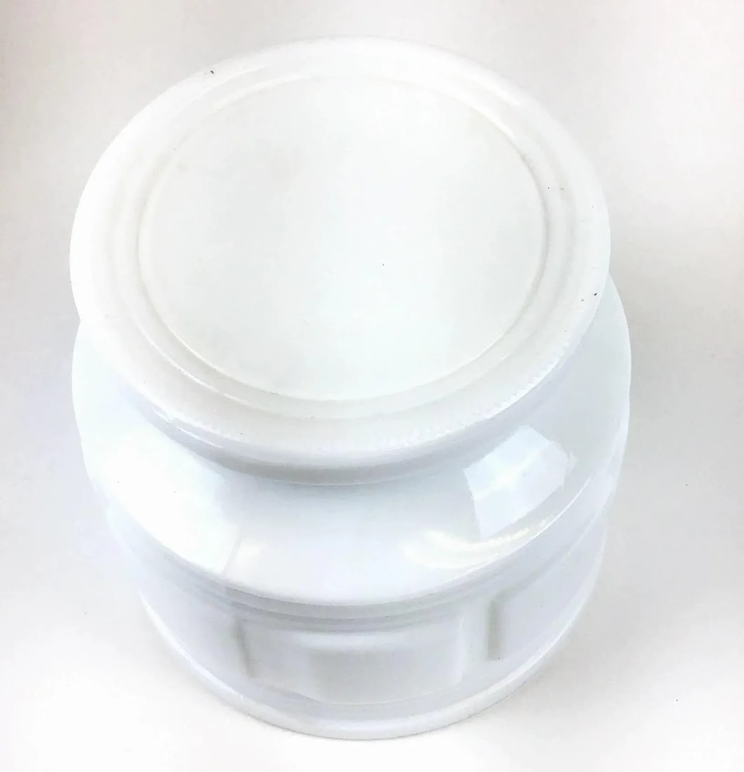 Vintage Milk-Glass Art Deco Planters - a Pair - 5
