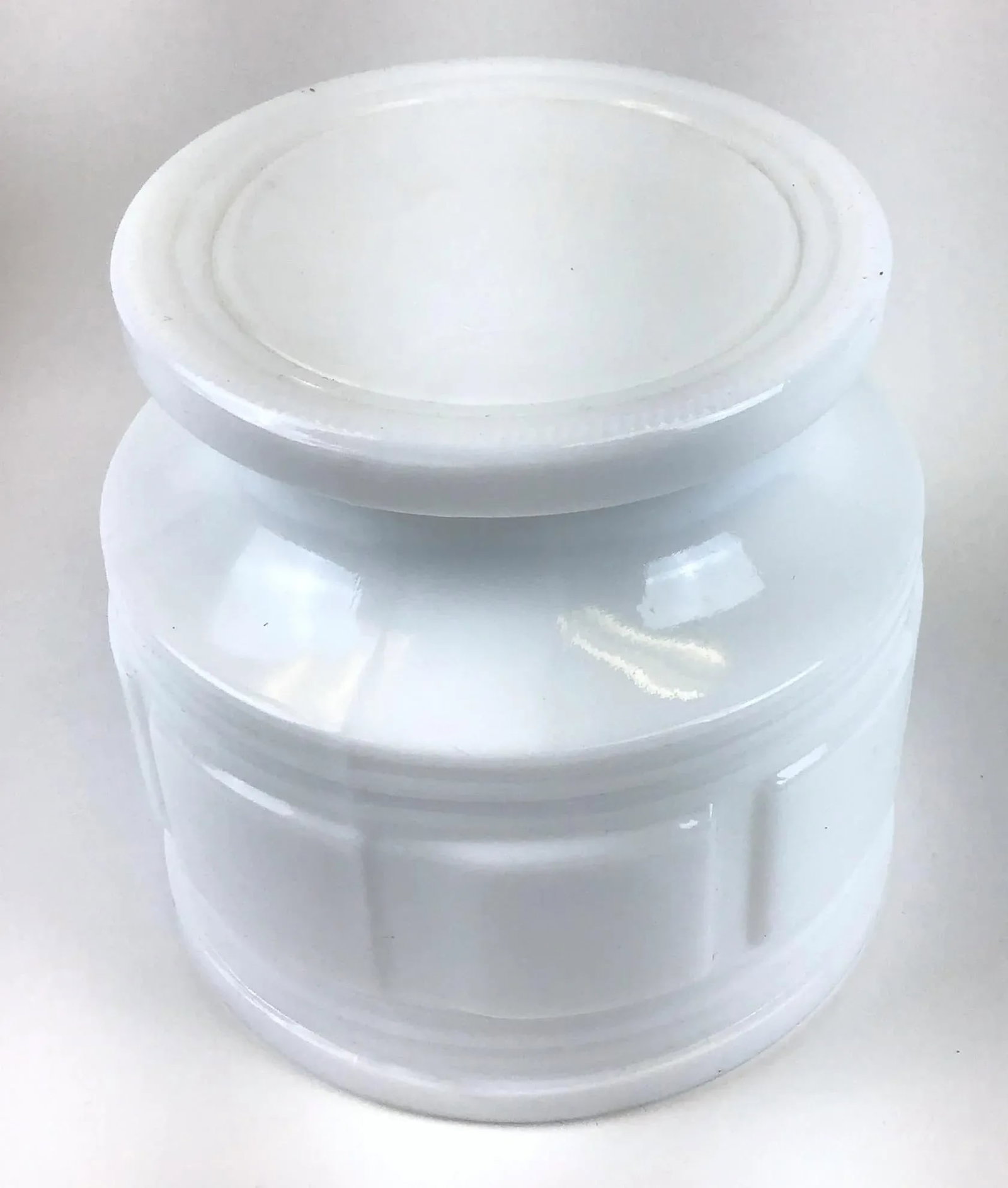 Vintage Milk-Glass Art Deco Planters - a Pair - 6