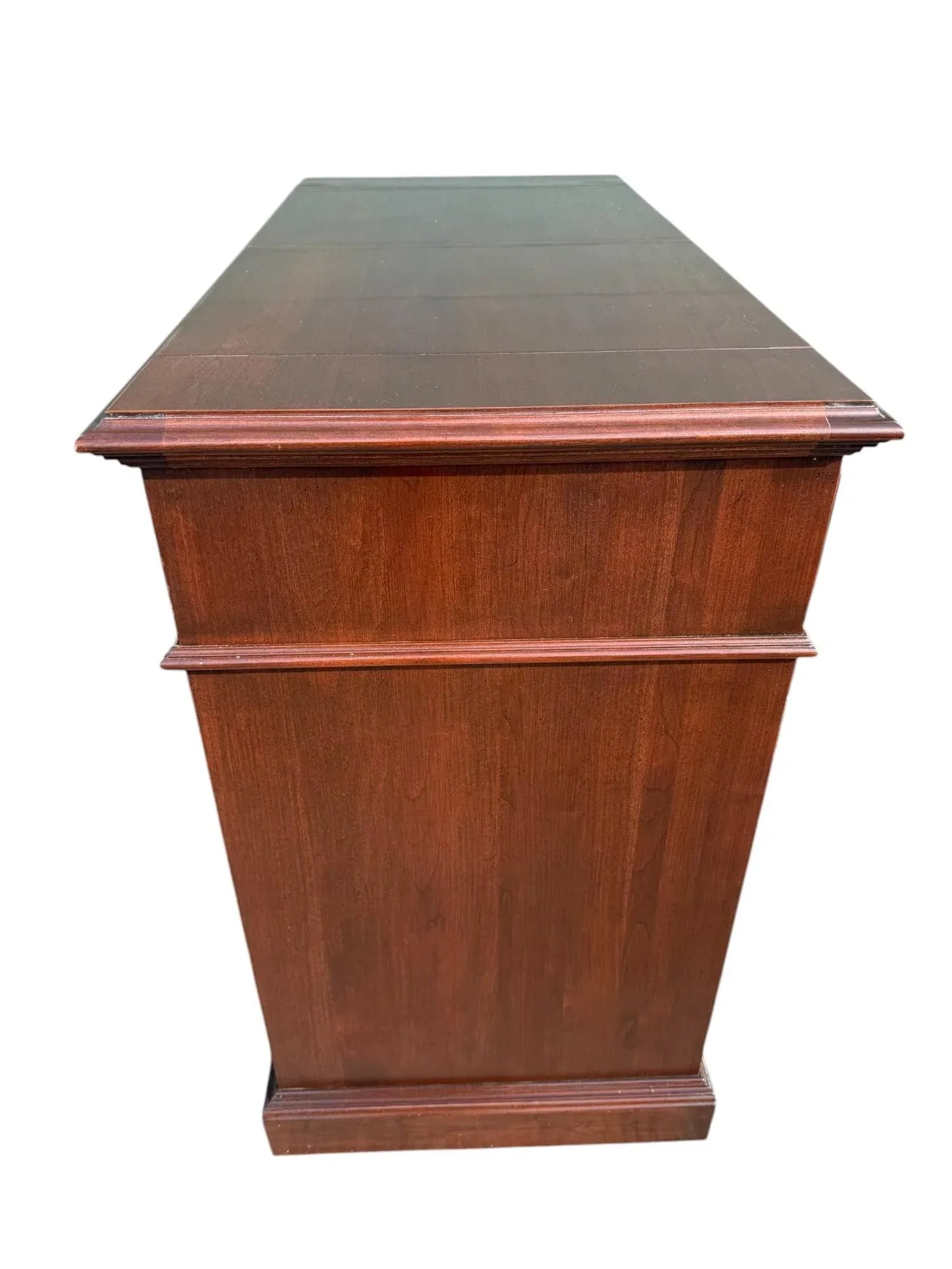 Ethan Allen Georgian Court Cherry Flip Top Rolling Buffet Server - 2