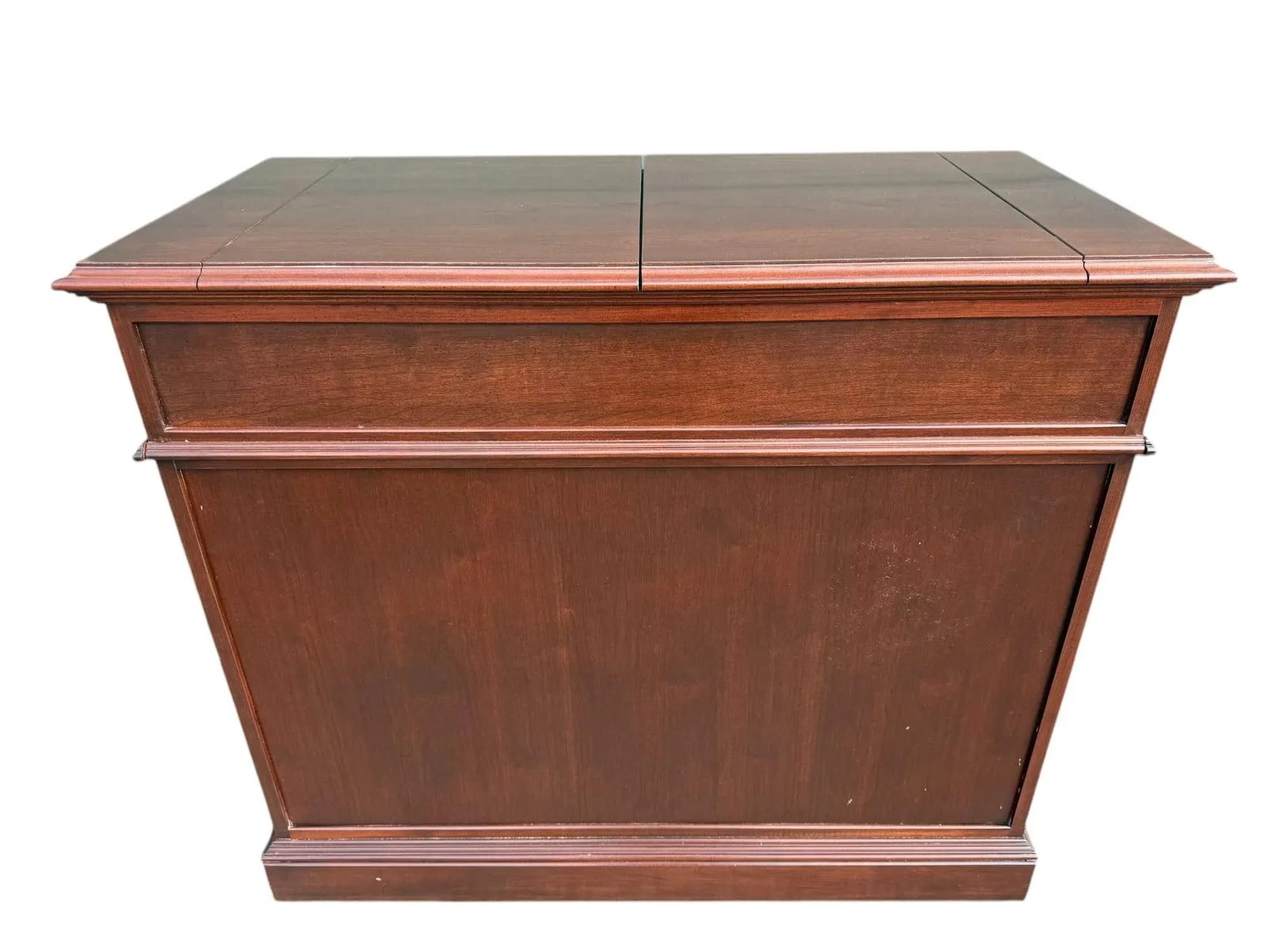Ethan Allen Georgian Court Cherry Flip Top Rolling Buffet Server - 4