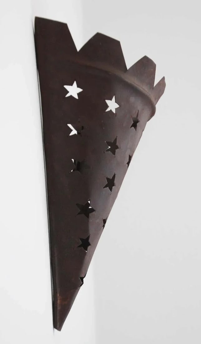 Moroccan Handcrafted Iron Metal Wall Sconces - A Pair - 5