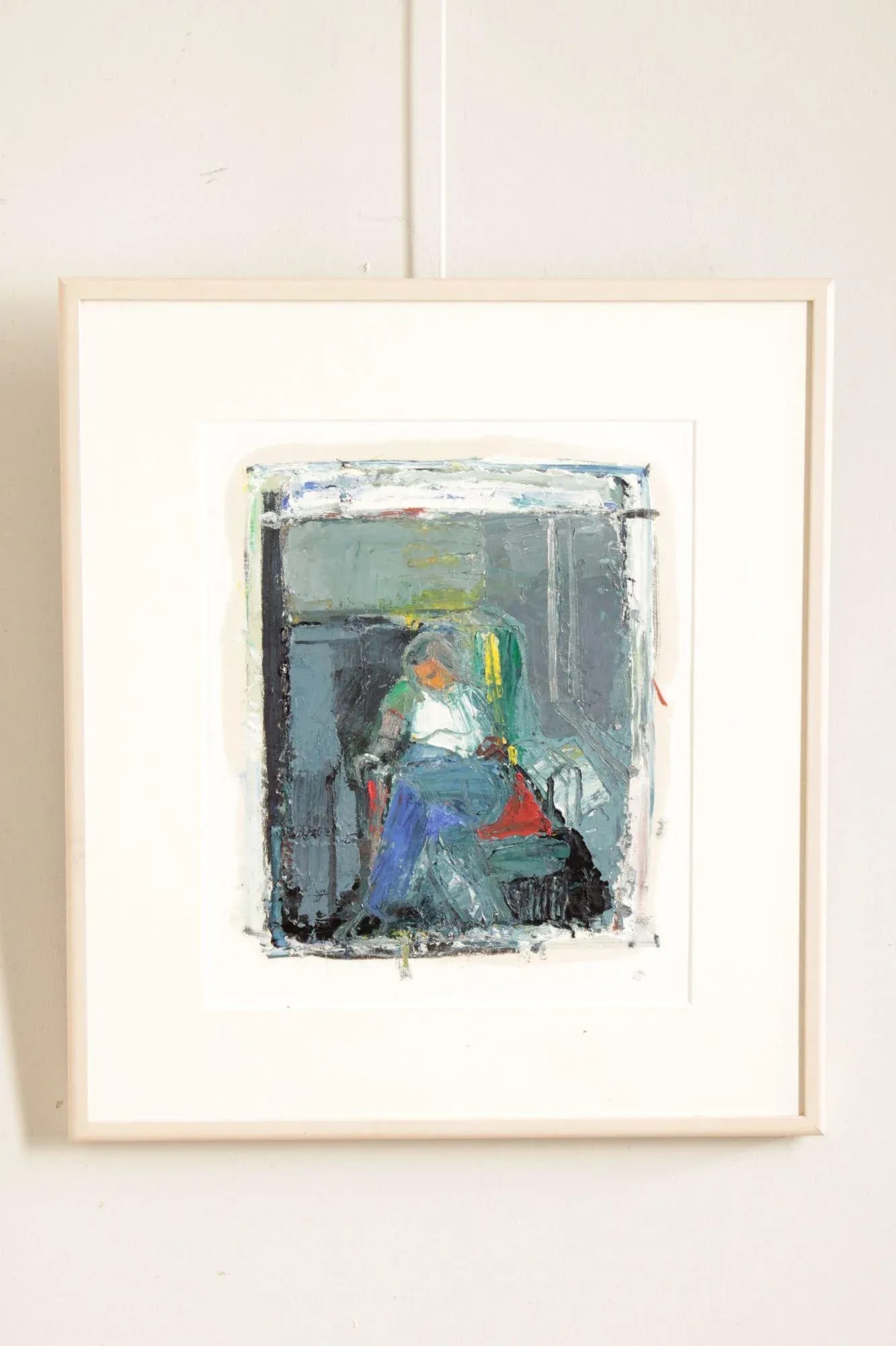 Dee Jenkins Abstract Oil Painting, 'Man on Train' - 2
