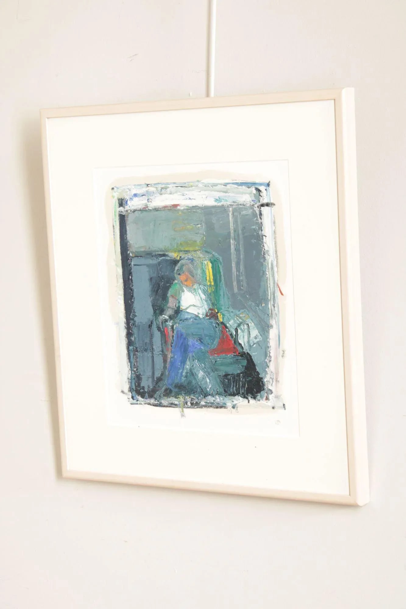 Dee Jenkins Abstract Oil Painting, 'Man on Train' - 3