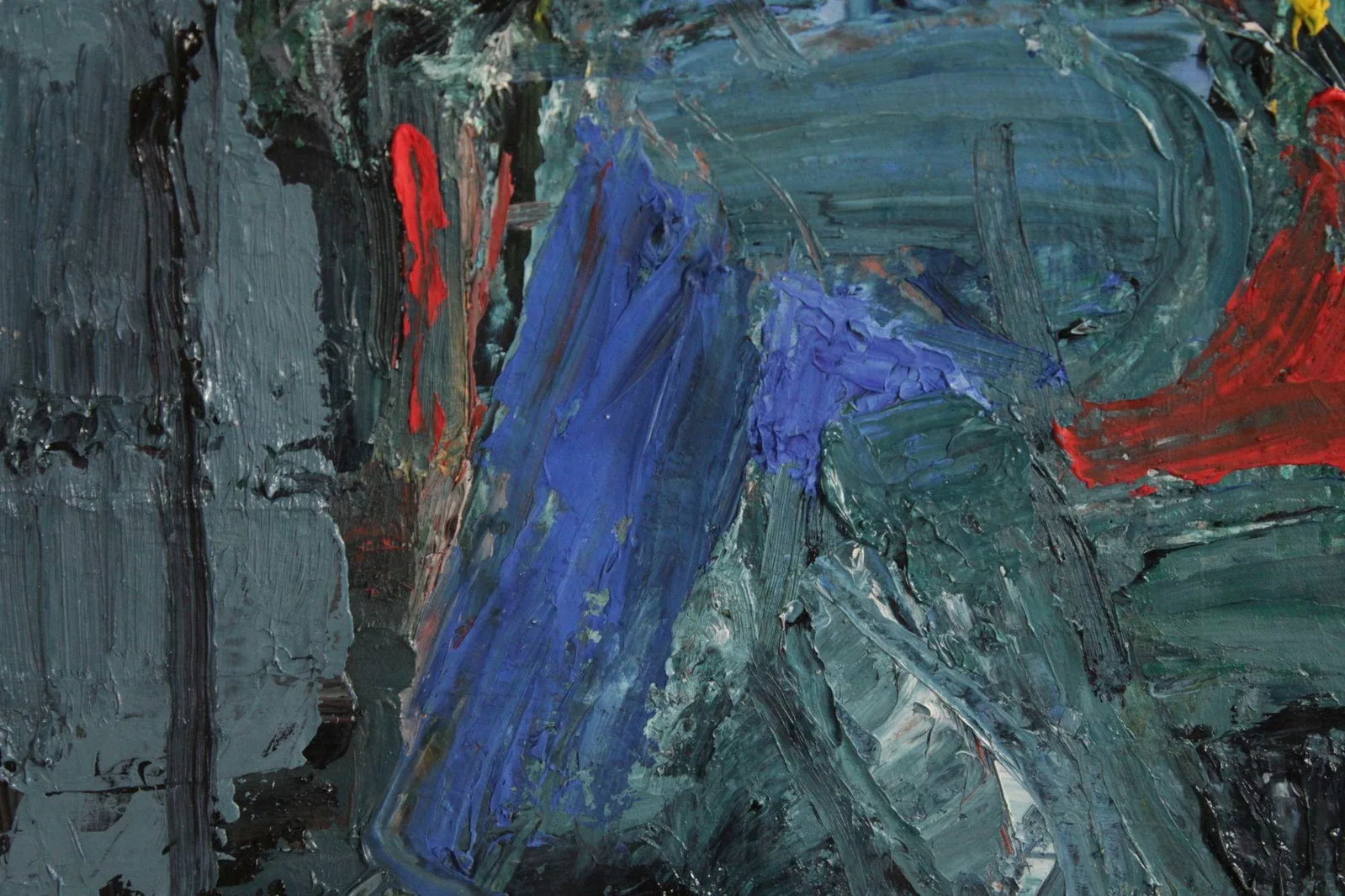 Dee Jenkins Abstract Oil Painting, 'Man on Train' - 8