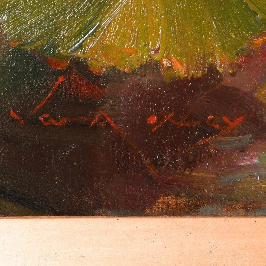 Late 20th Century Framed Signed Vera Oxley Waterlilies Oil on Canvas - 5