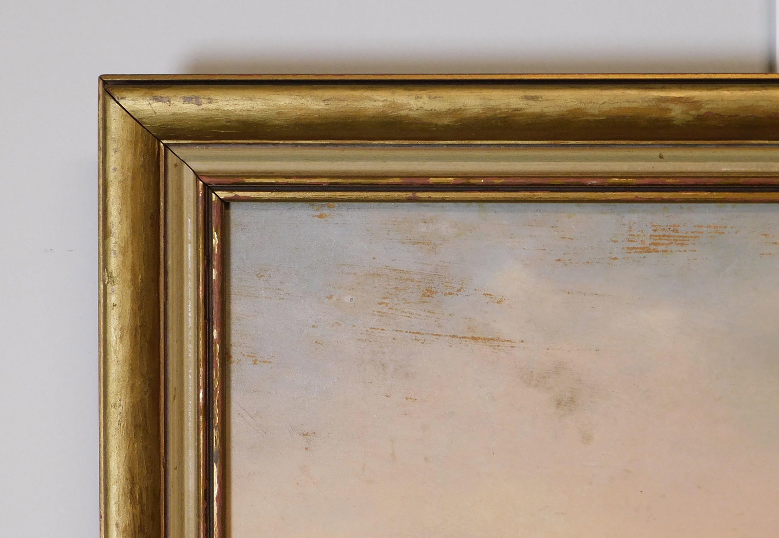 Mountain Valley Scene Framed Oil Painting On Board - Artist's Signature Illegible - 5