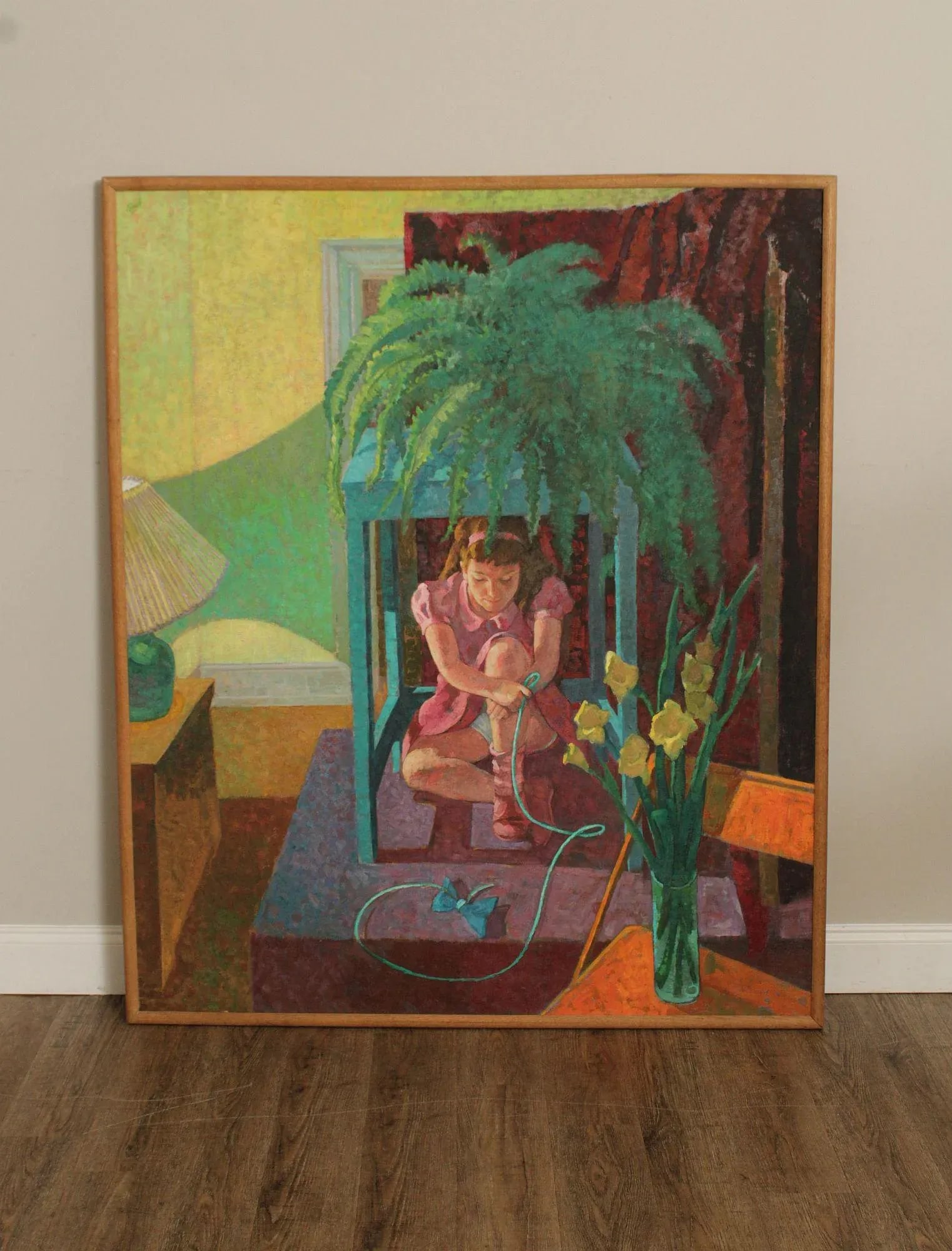 Robert Finch Oil Painting, Girl Under Fern - 2