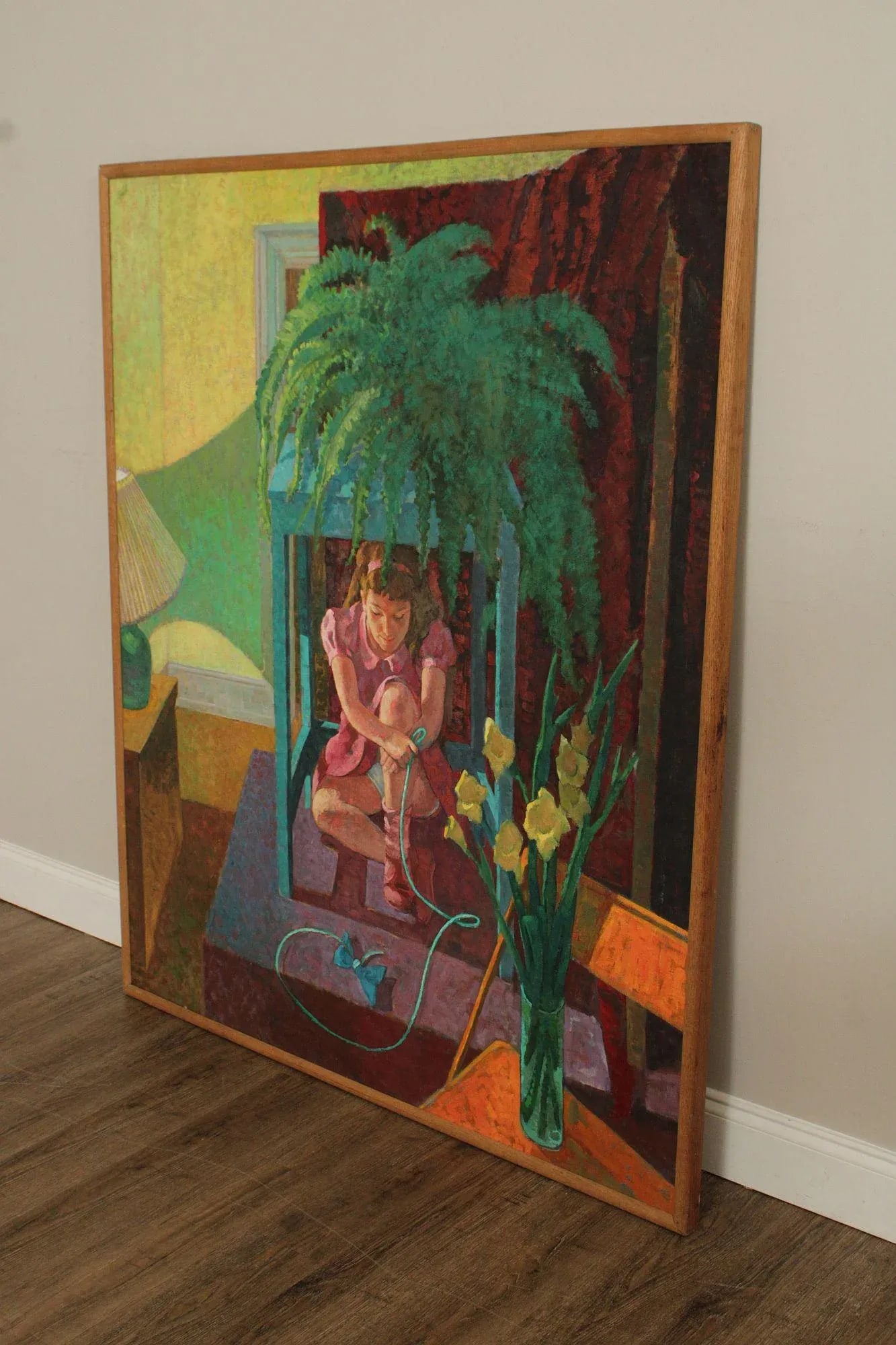 Robert Finch Oil Painting, Girl Under Fern - 3