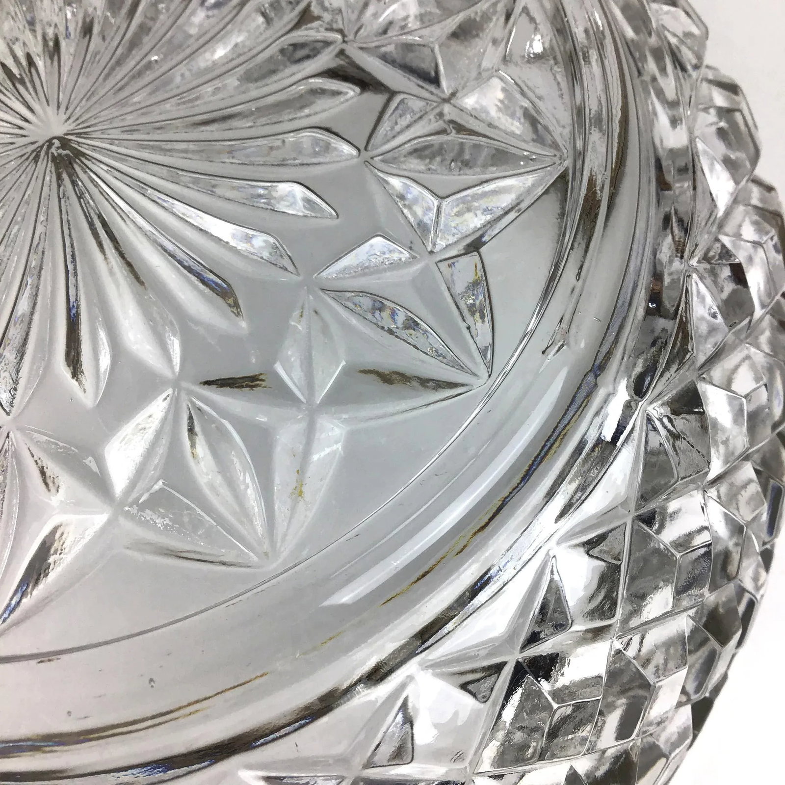 Vintage 1960s Cut Crystal Silver Plate Rim Bowl, Made in England - 7