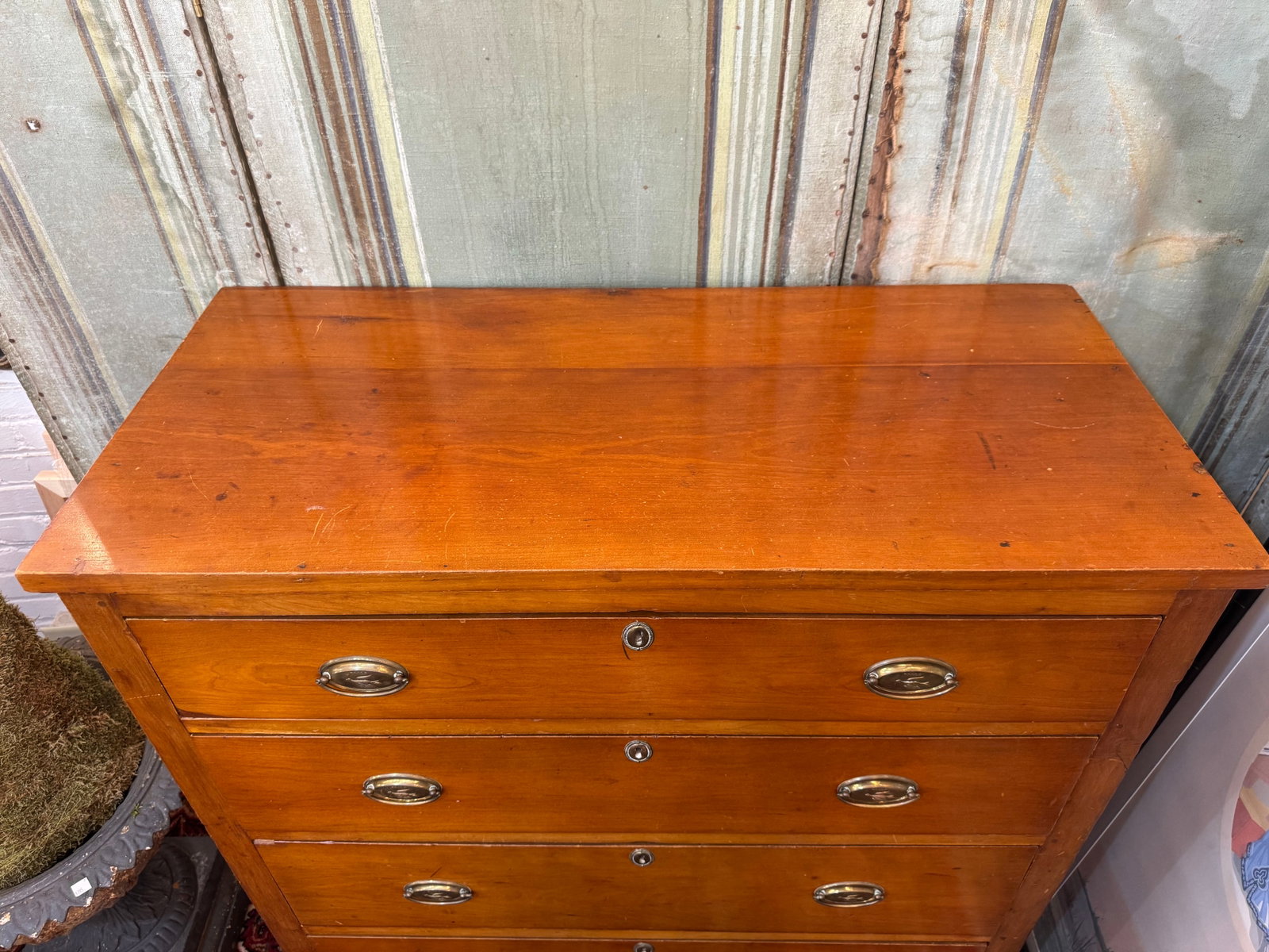 1840s Federal Style Cherry 4-Drawer Dresser - 4