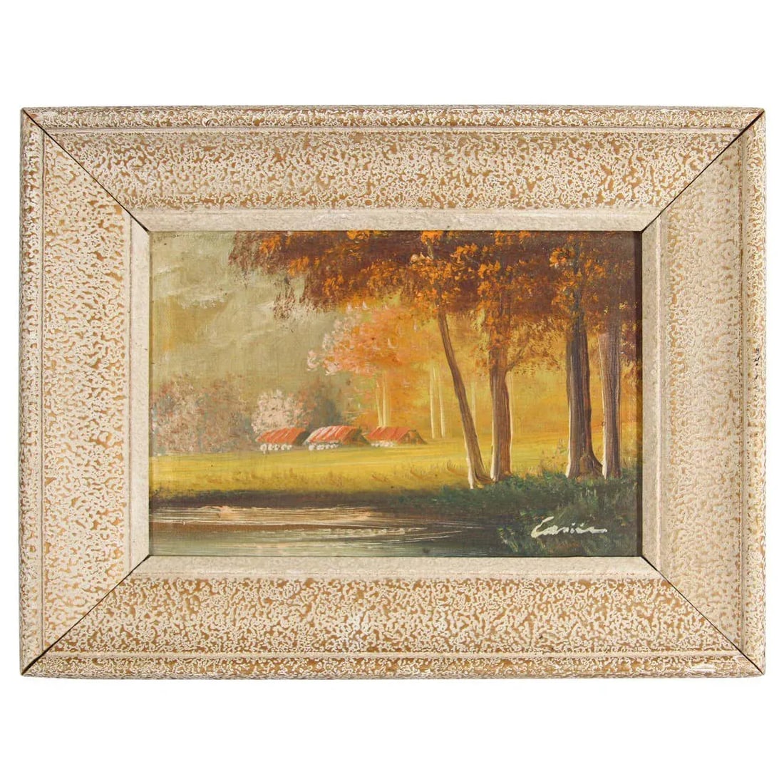 Antique French Provincial Oil on Canvas Painting - 13