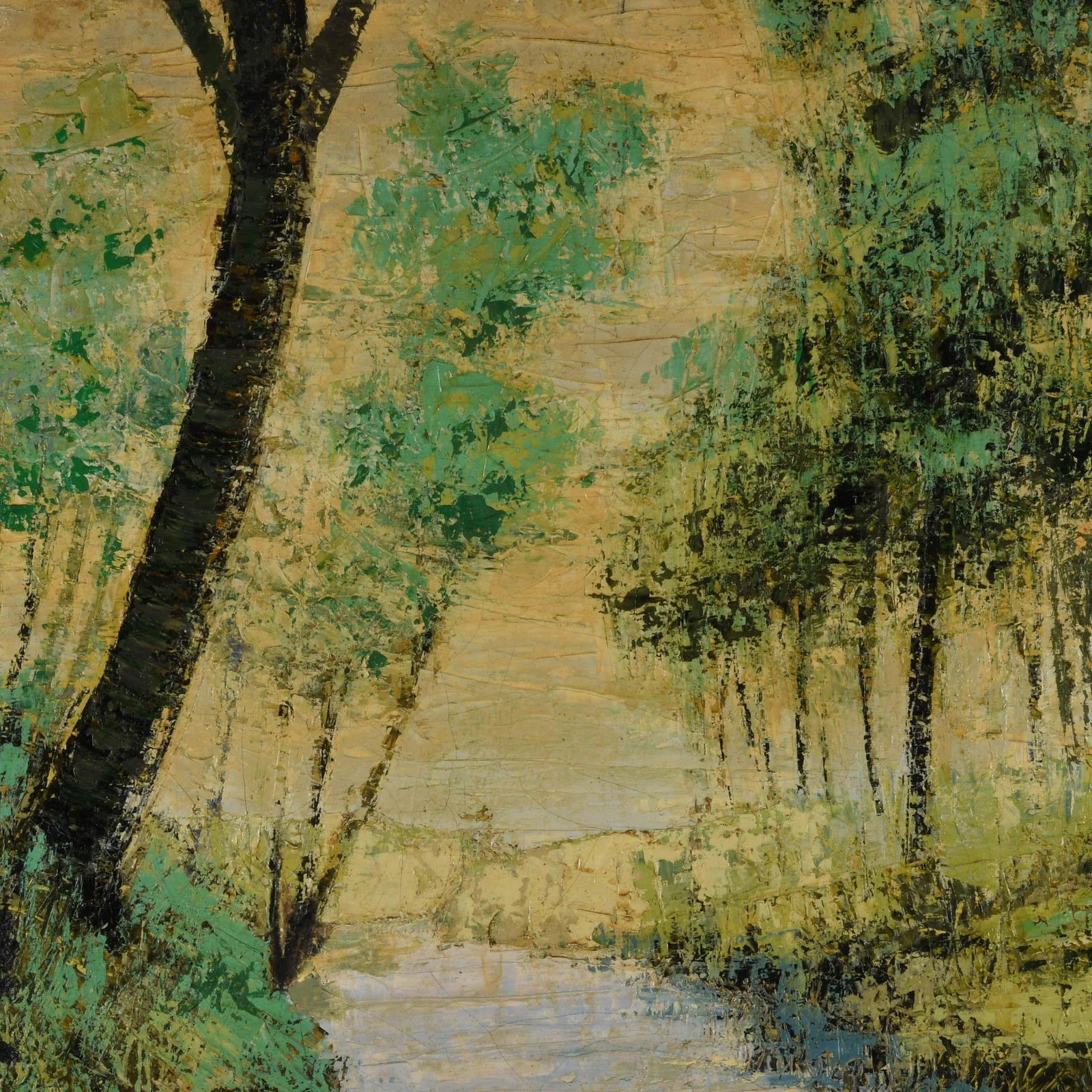 Framed Signed Peaceful Creek Oil on Canvas by Pereda - 3