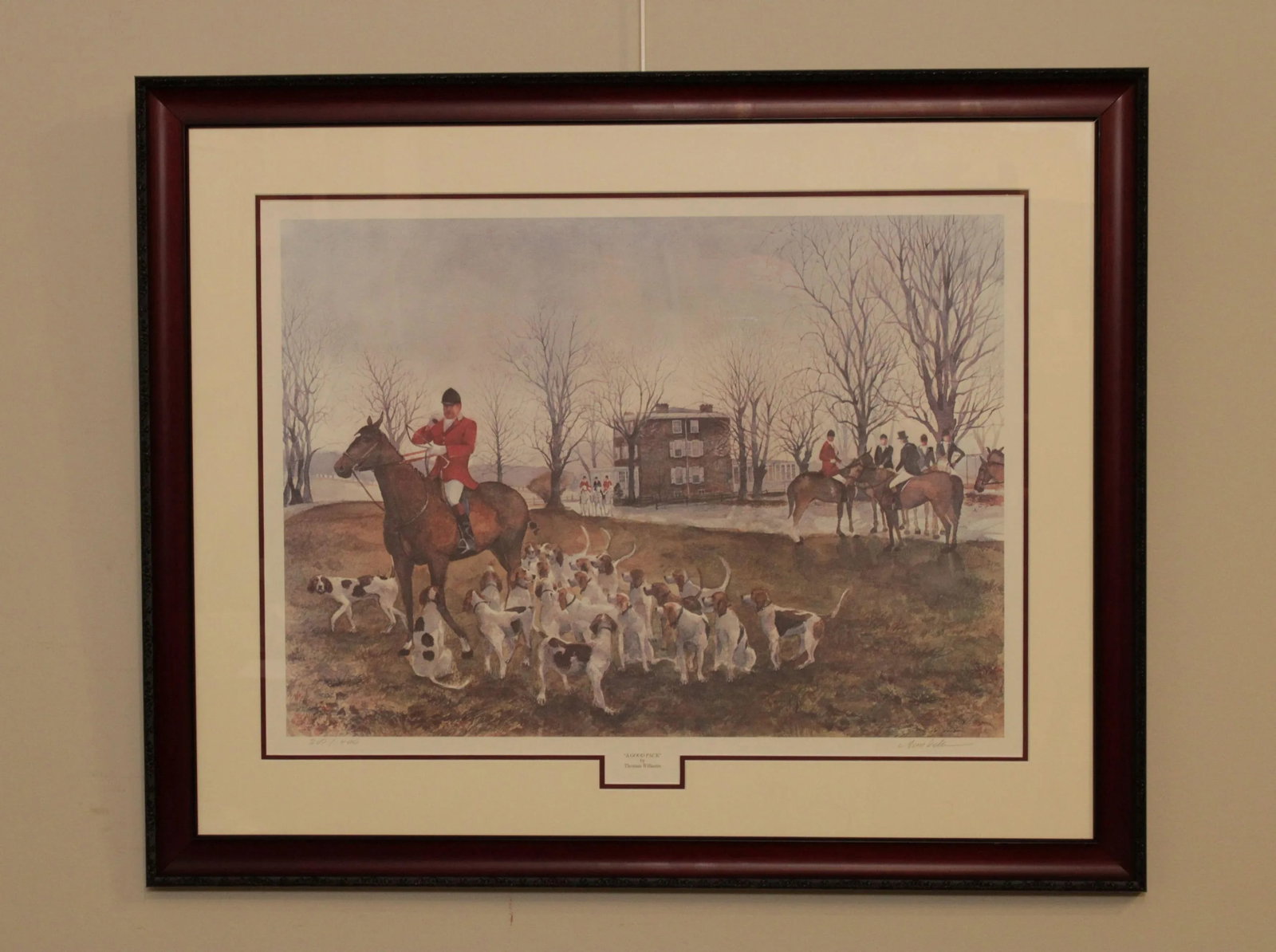 Thomas Williams 'A Good Pack' Limited Edition Signed Fox Hunt Print - 2