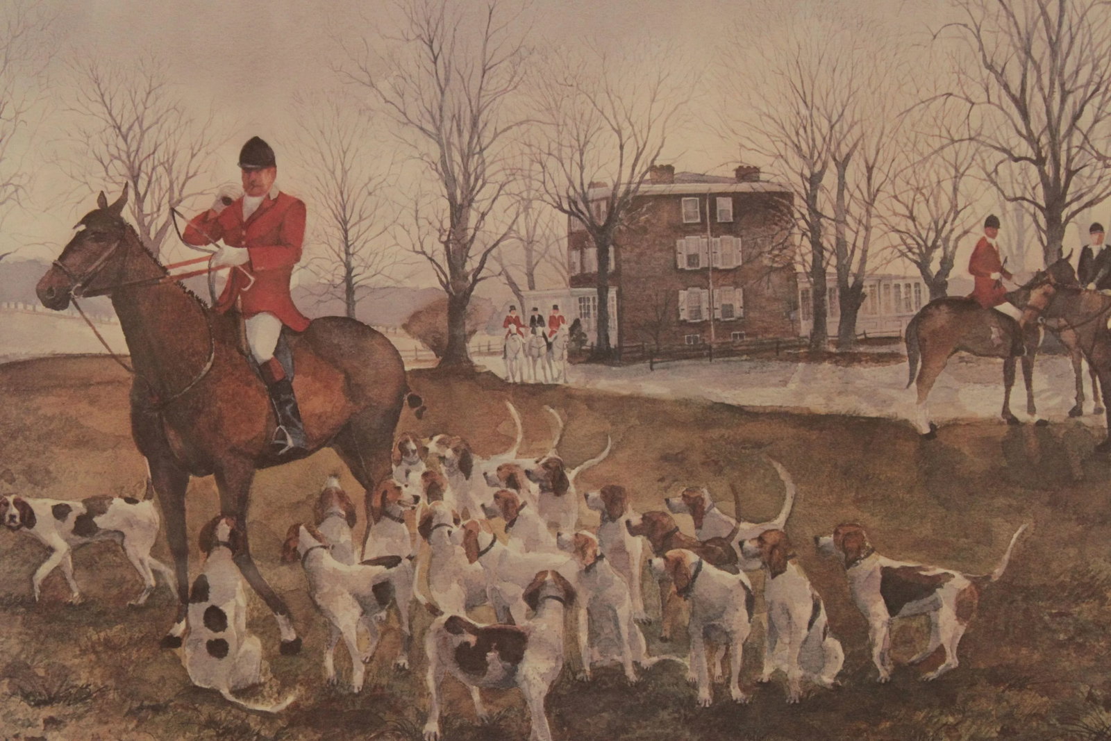 Thomas Williams 'A Good Pack' Limited Edition Signed Fox Hunt Print - 3