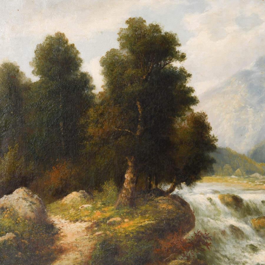Framed Signed A. Fichtner Roaring River Landscape - 3