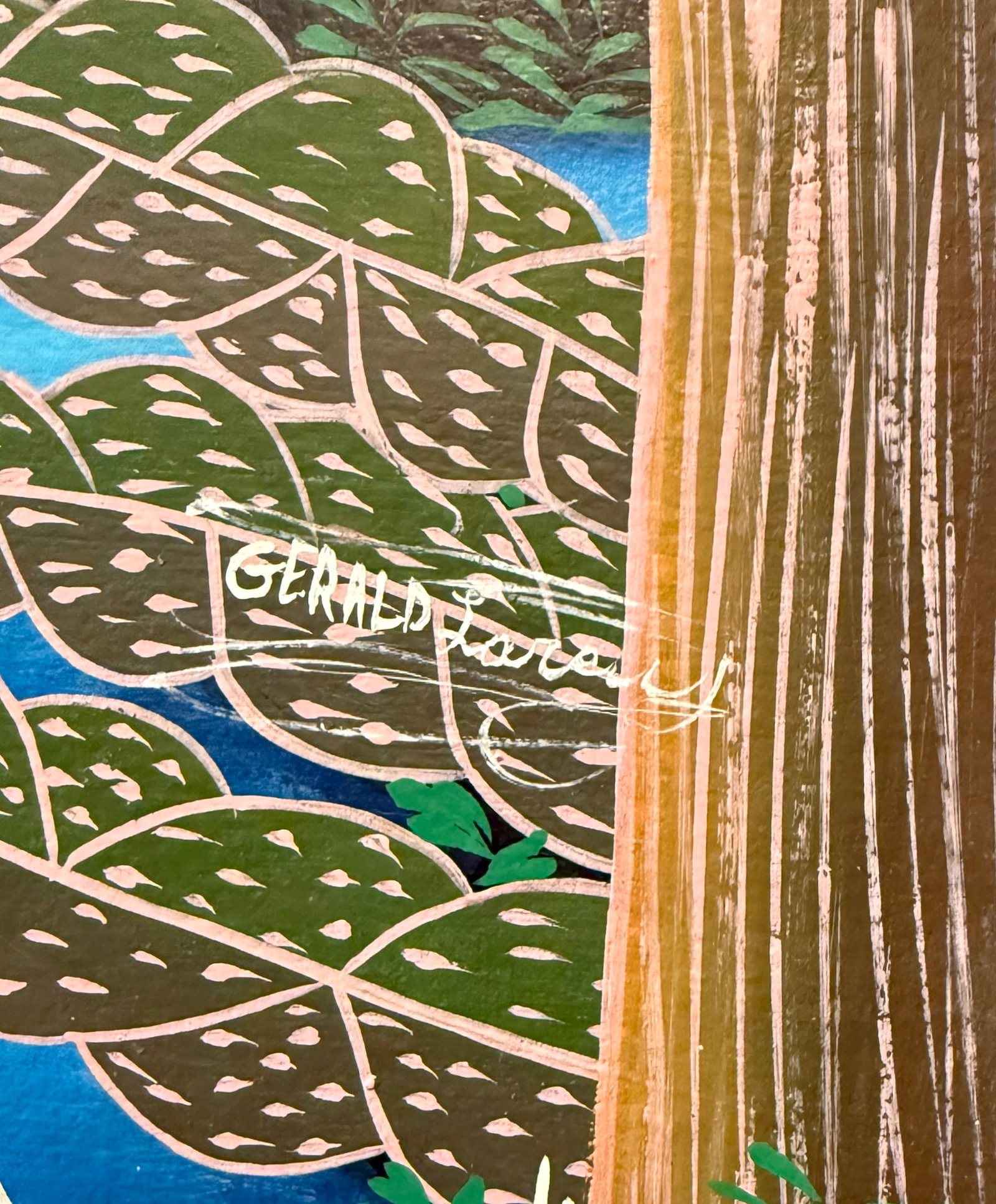 Haitian Folk Art Jungle Scene Painting - 2