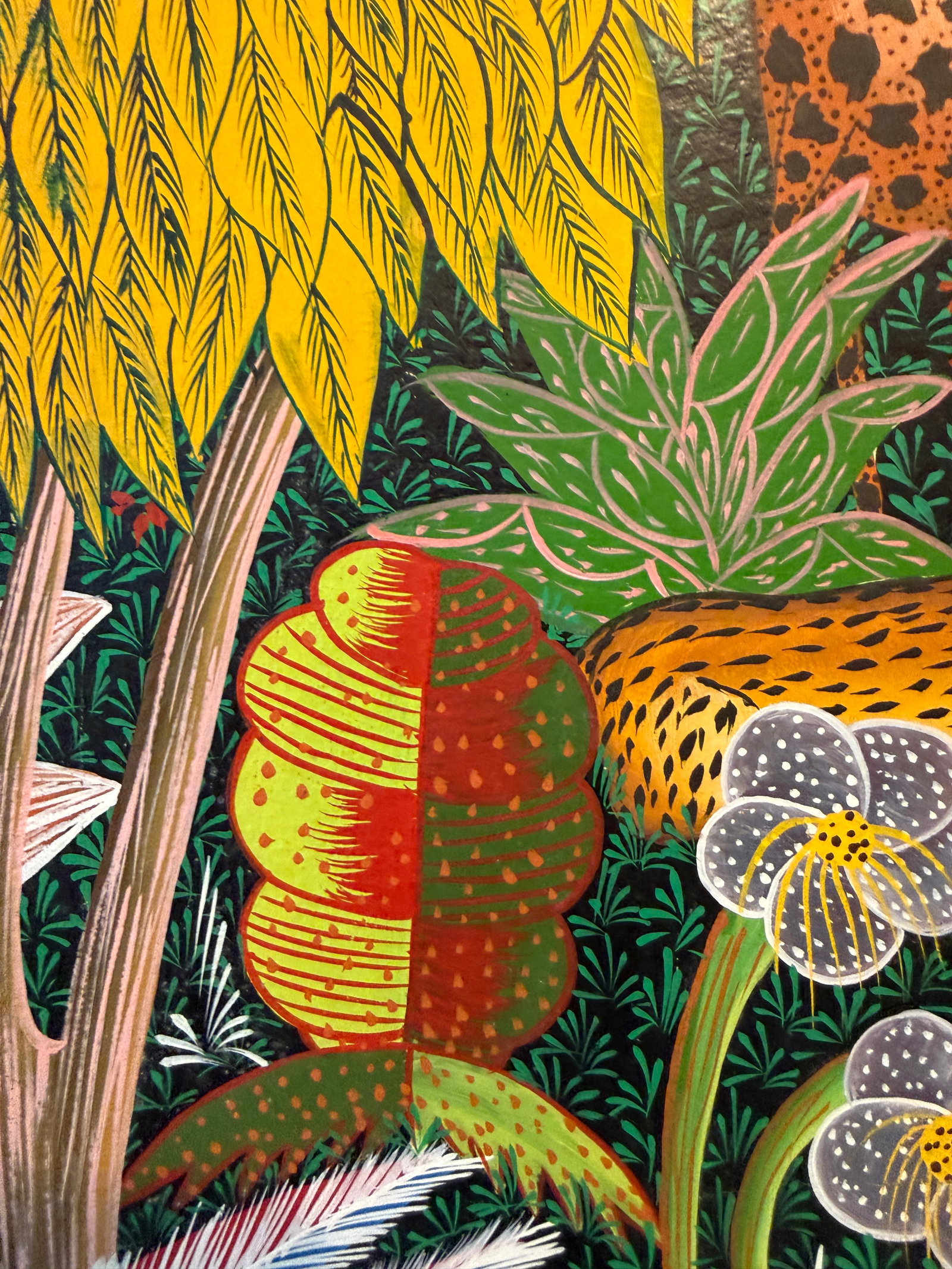 Haitian Folk Art Jungle Scene Painting - 5