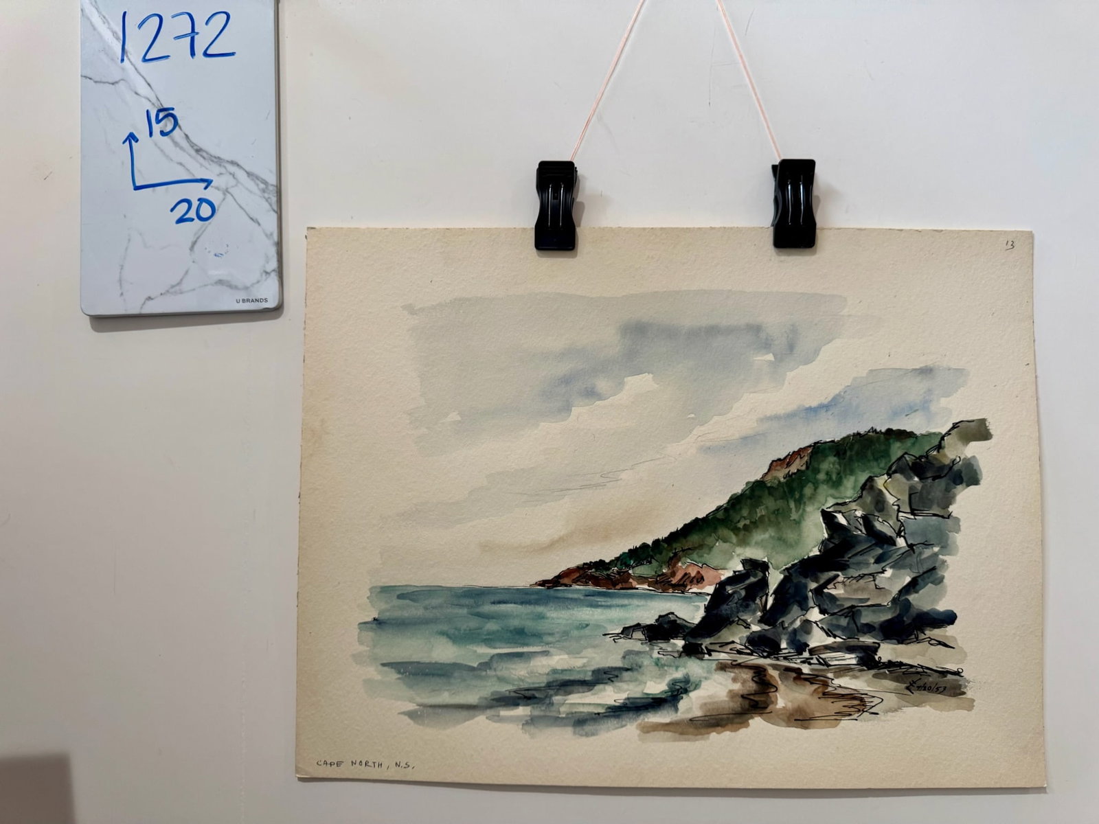 Henry Emil Salloch Original Watercolor on Paper Cape North, Ns, Canada. 1953. - 7