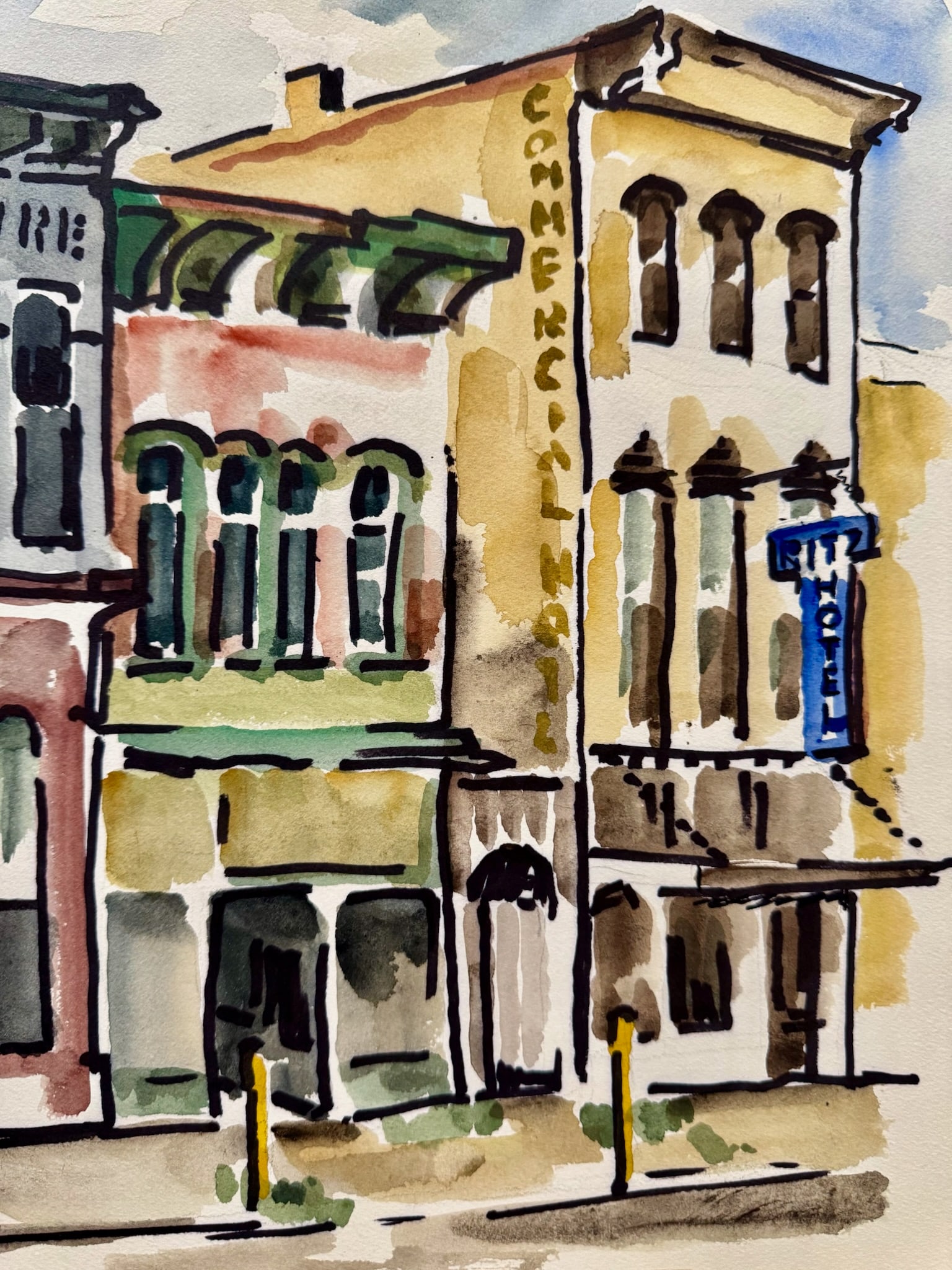 Henry Emil Salloch Original Watercolor on Paper Cicero, Il. 1971. - 3