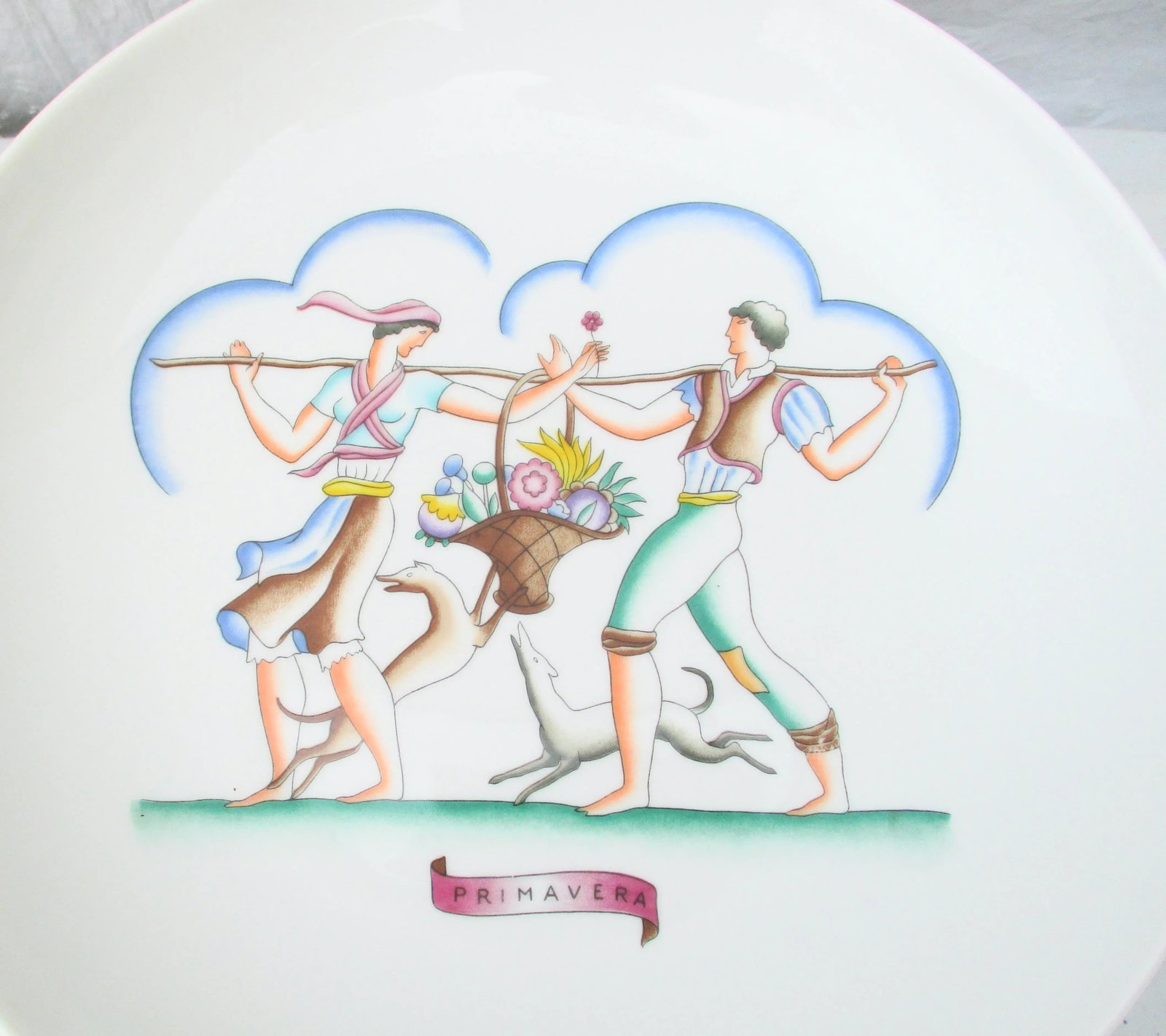1960s Gio Ponti for Richard Ginori the Four Seasons Plates- Set of 4 - 4