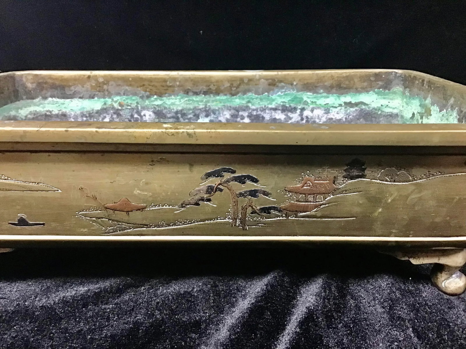 Antique Japanese Bronze Bonsai Planter - 2