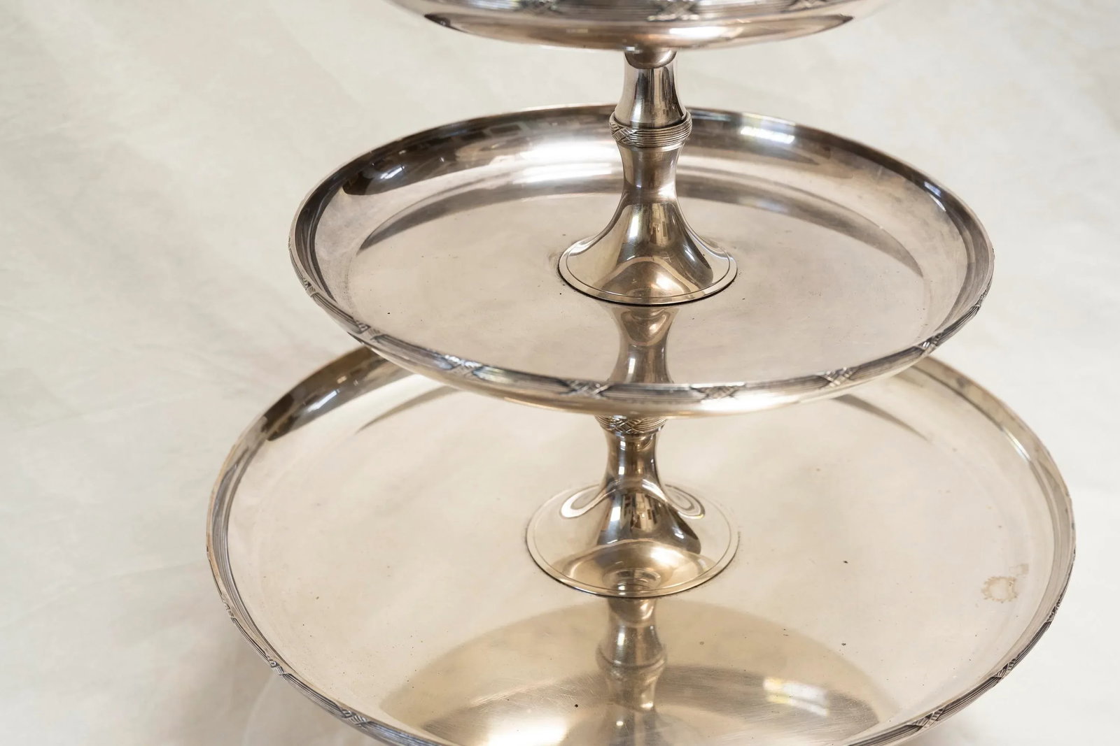 Circa 1880 French Silverplate Three-Tier Dessert Stand - 3
