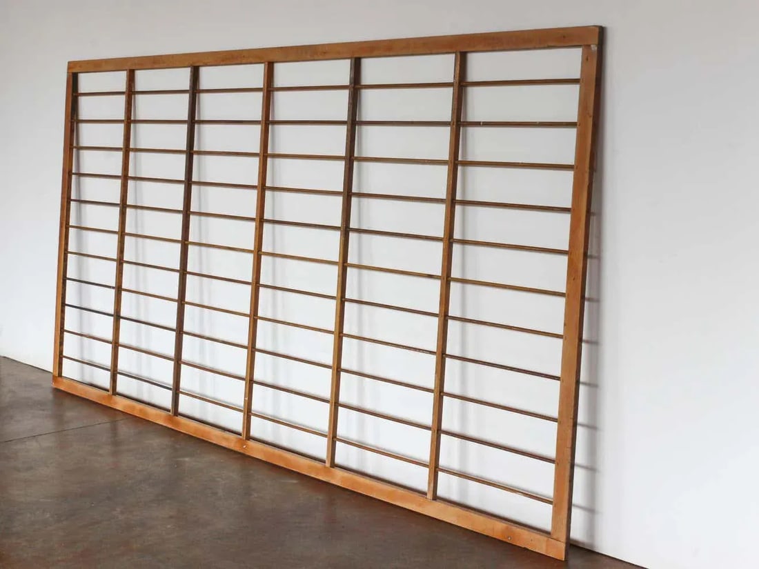 Architectural Salvage Wood Grid Wall Art - 10