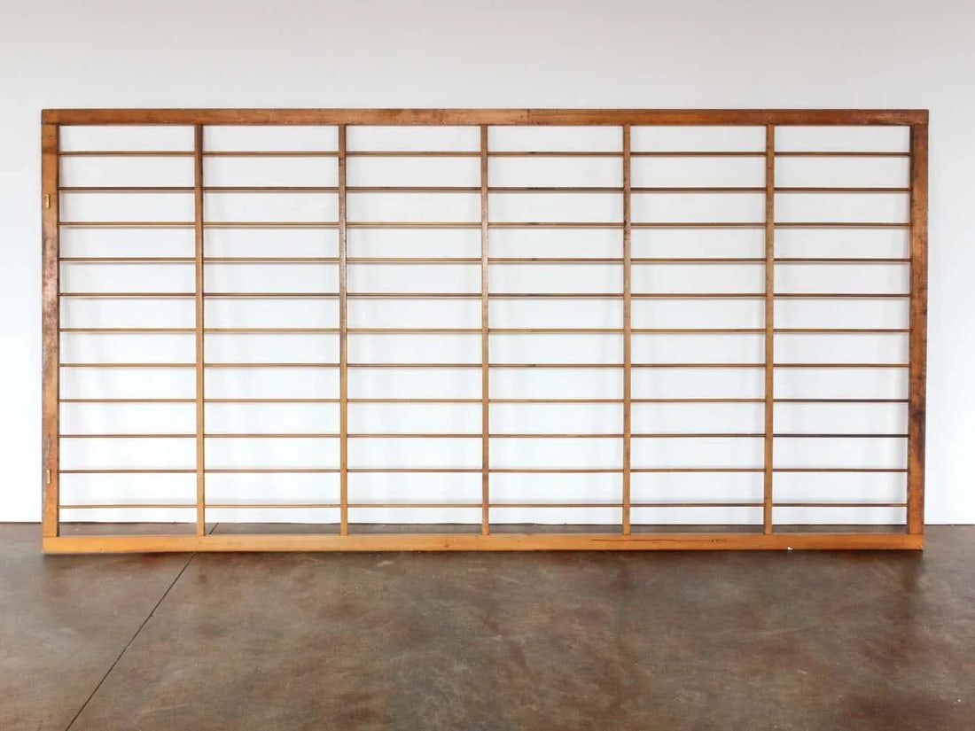 Architectural Salvage Wood Grid Wall Art - 12