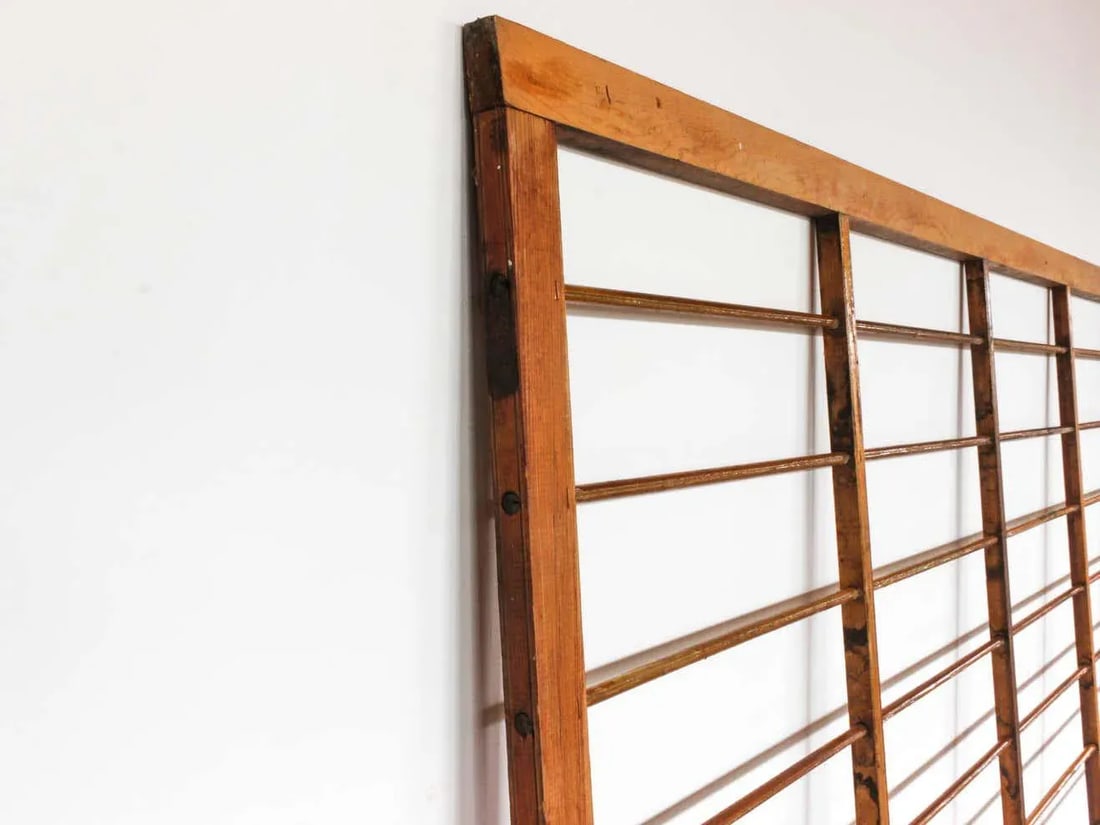 Architectural Salvage Wood Grid Wall Art - 9