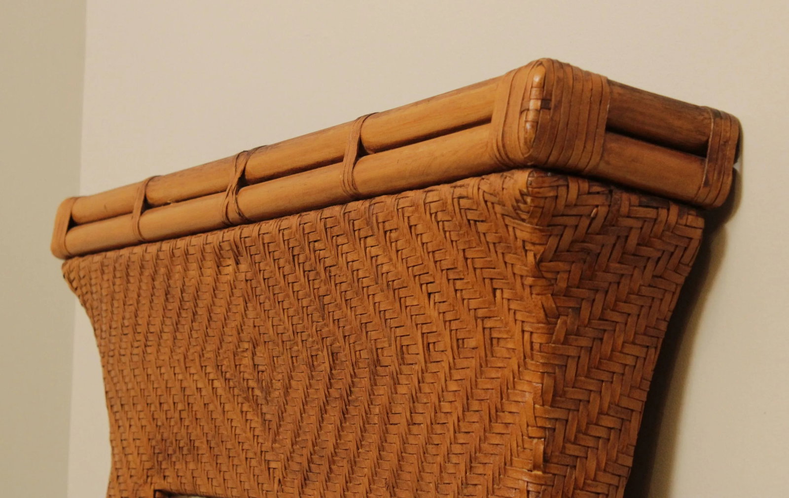 Henredon Rattan & Woven Leather Wall Mirror - 5