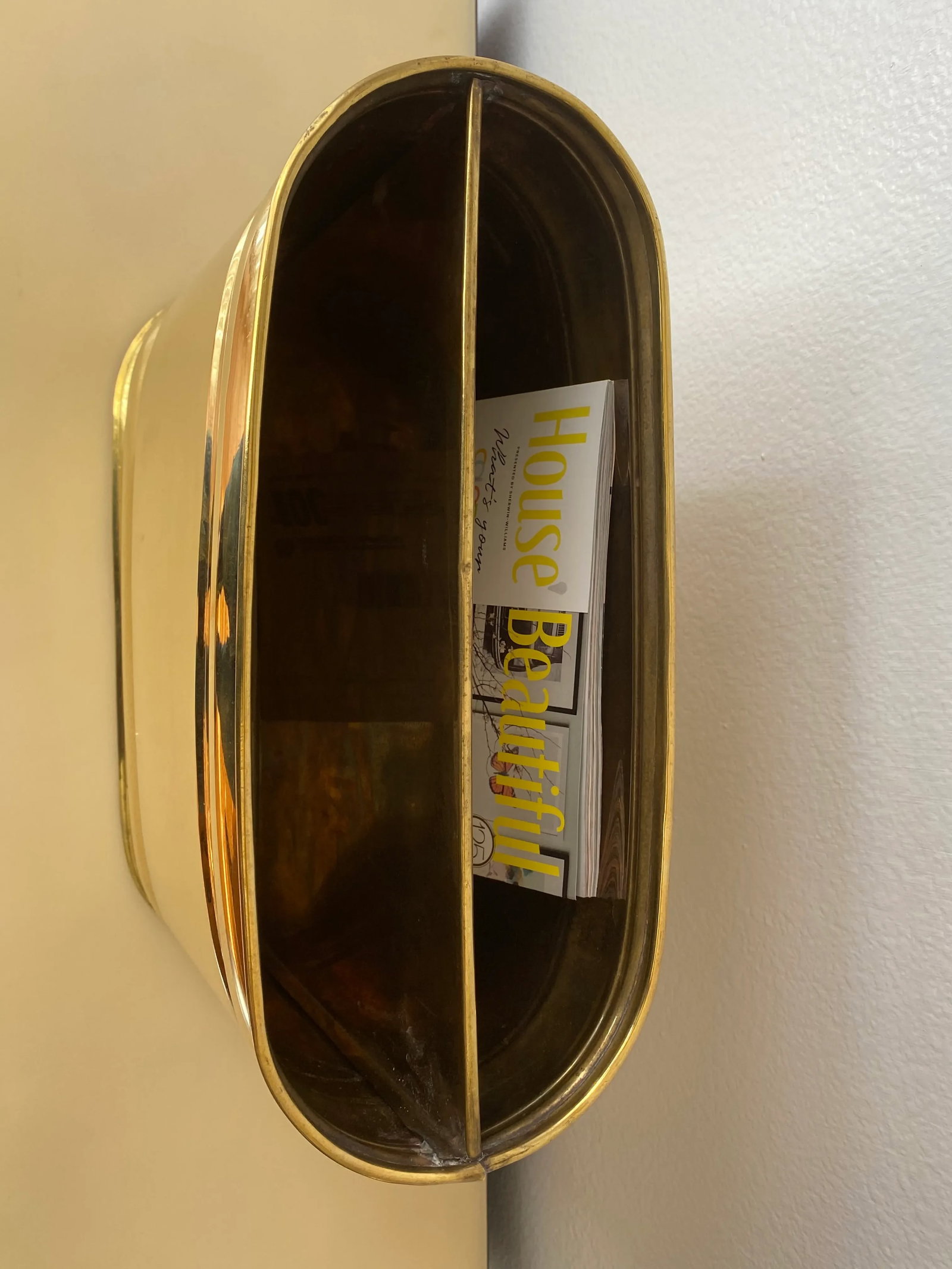 1970s Brass Lion Motif Magazine Holder - 9