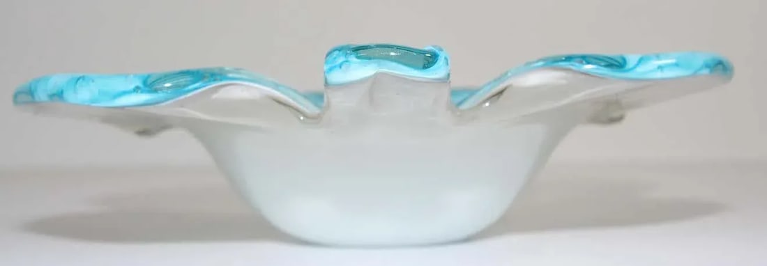 Murano Venetian Hand Blown Turquoise Art Glass - 2