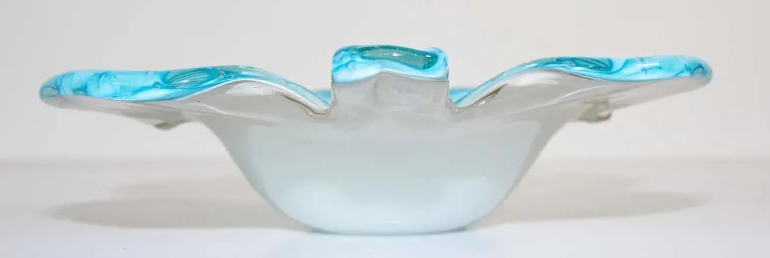 Murano Venetian Hand Blown Turquoise Art Glass - 3