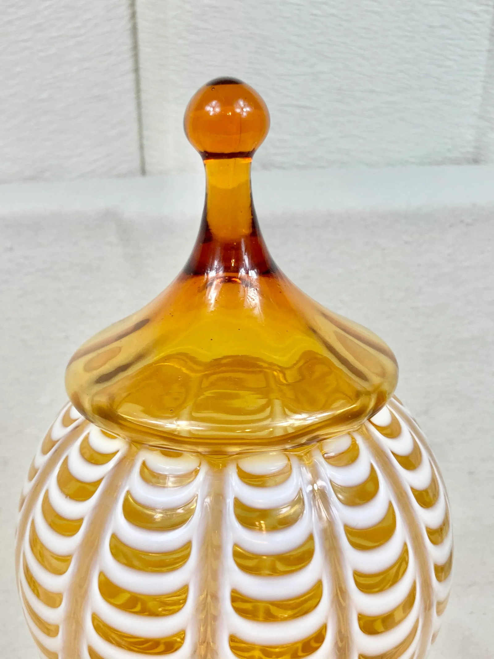 Vintage Murano Glass Lidded Urn - 10