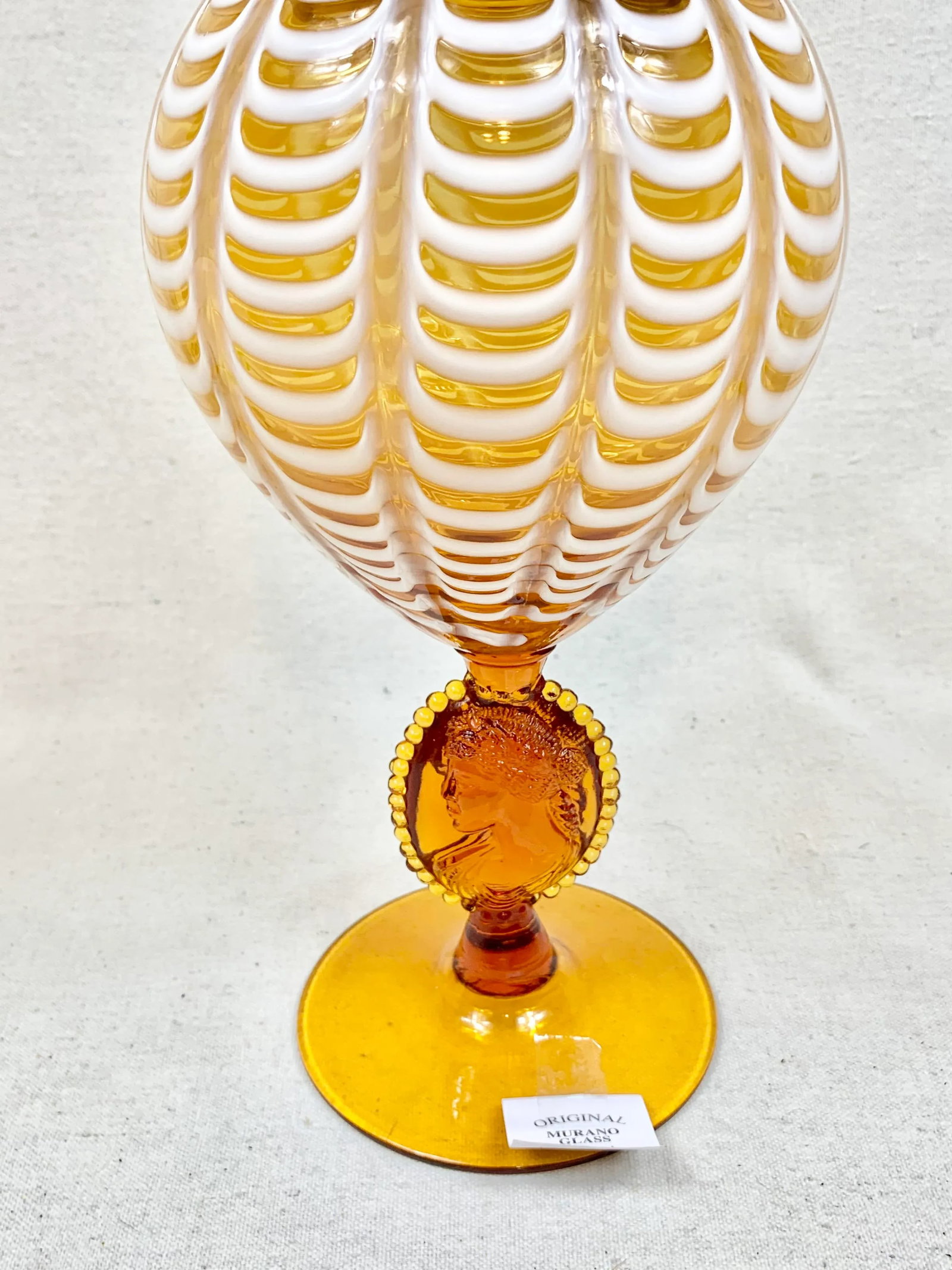 Vintage Murano Glass Lidded Urn - 11