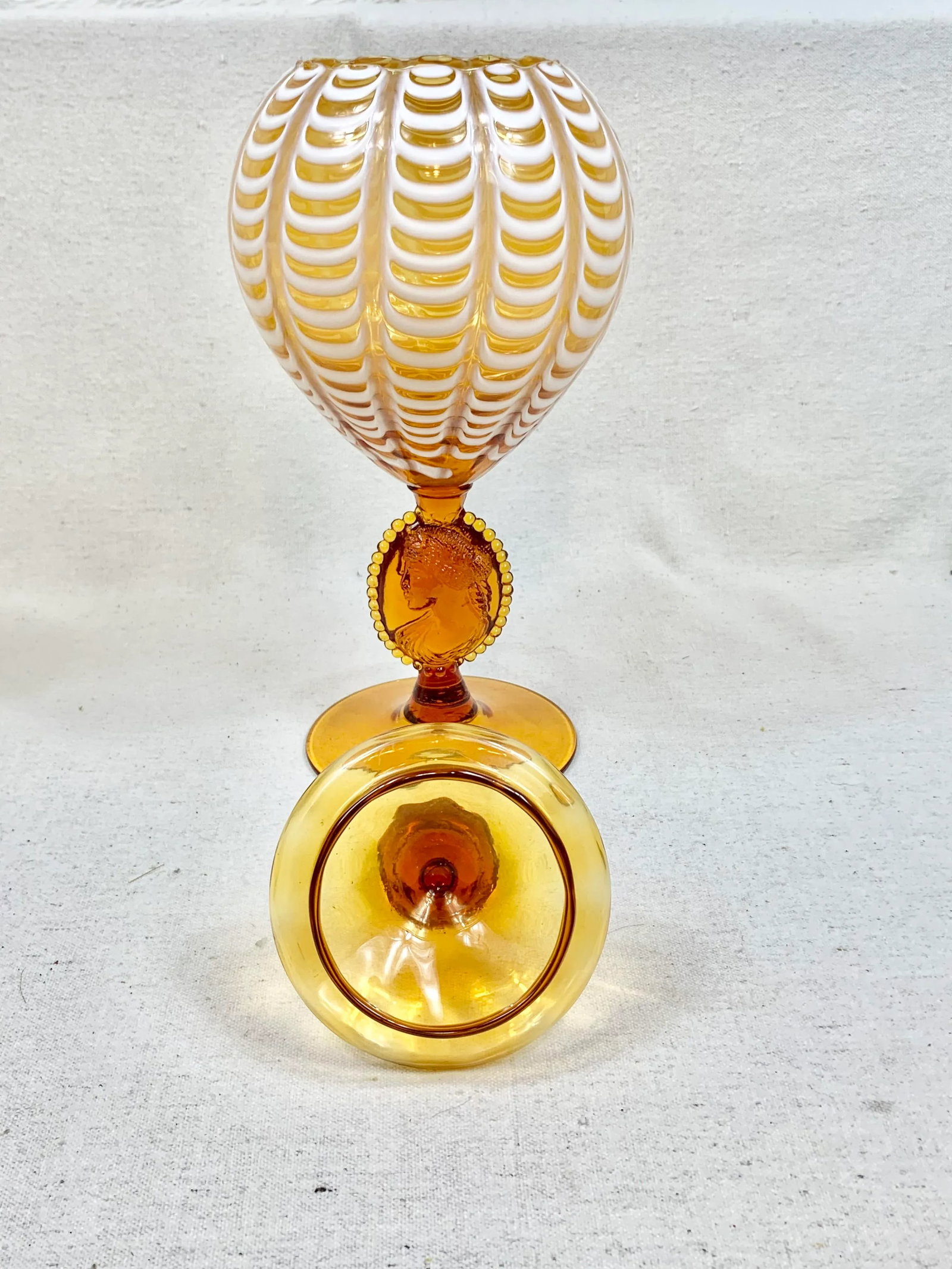 Vintage Murano Glass Lidded Urn - 12