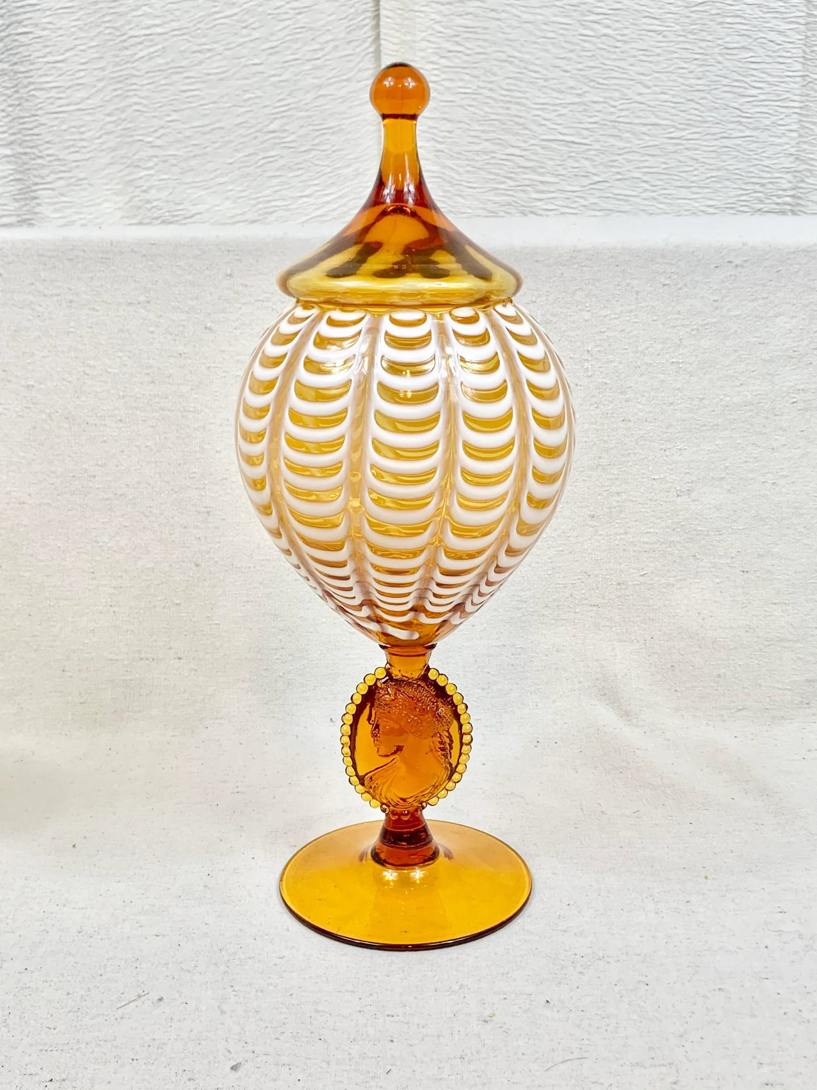 Vintage Murano Glass Lidded Urn - 5