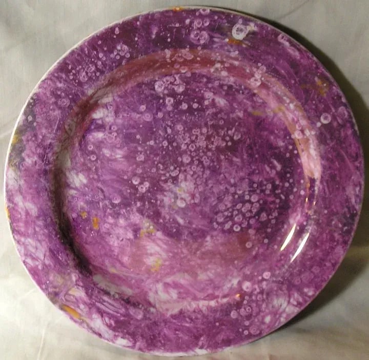 1810 Century English Wedgwood Pink Moonlight Luster Lustre Dinner Plate - 2