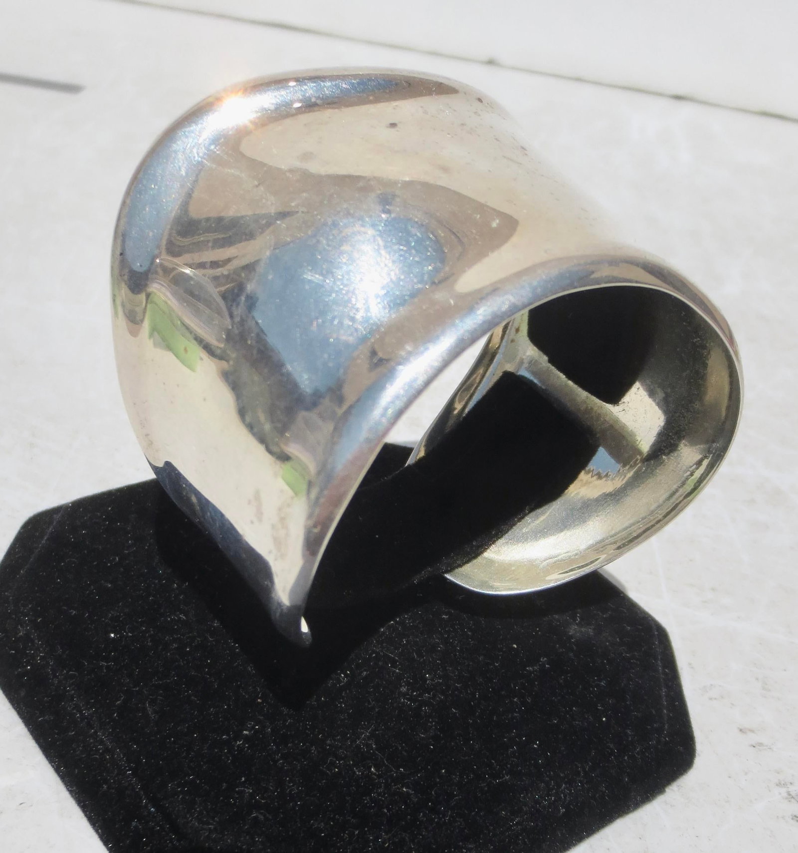 Sterling Silver Modernist Cuff - 4