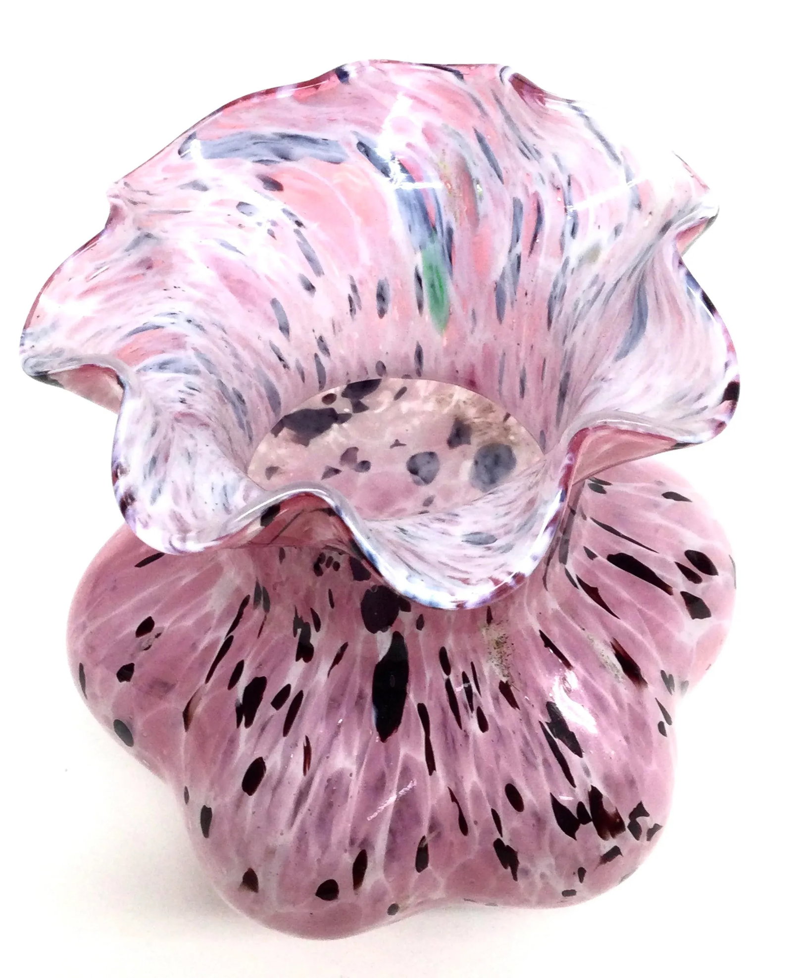 1970s Hand Blown Artisan Glass Bud Vase - 4
