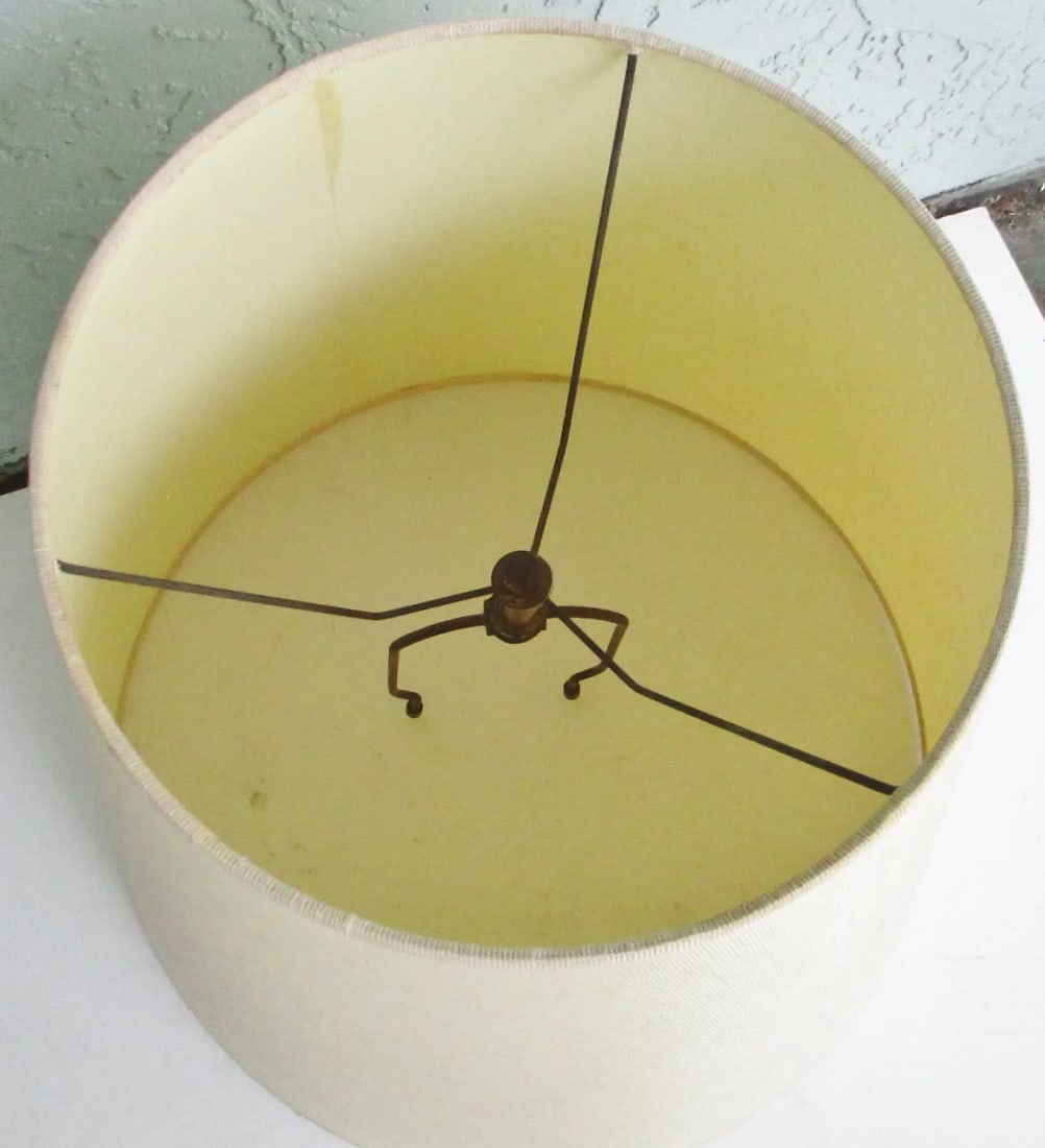 Mid-Century Modern Chapman Yellow Chinoiserie Table Lamps With Original Shades - a Pair - 12