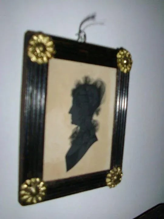 19th Century English Regency Portrait Silhouettes in Original Ebonized Frames - a Pair - 3