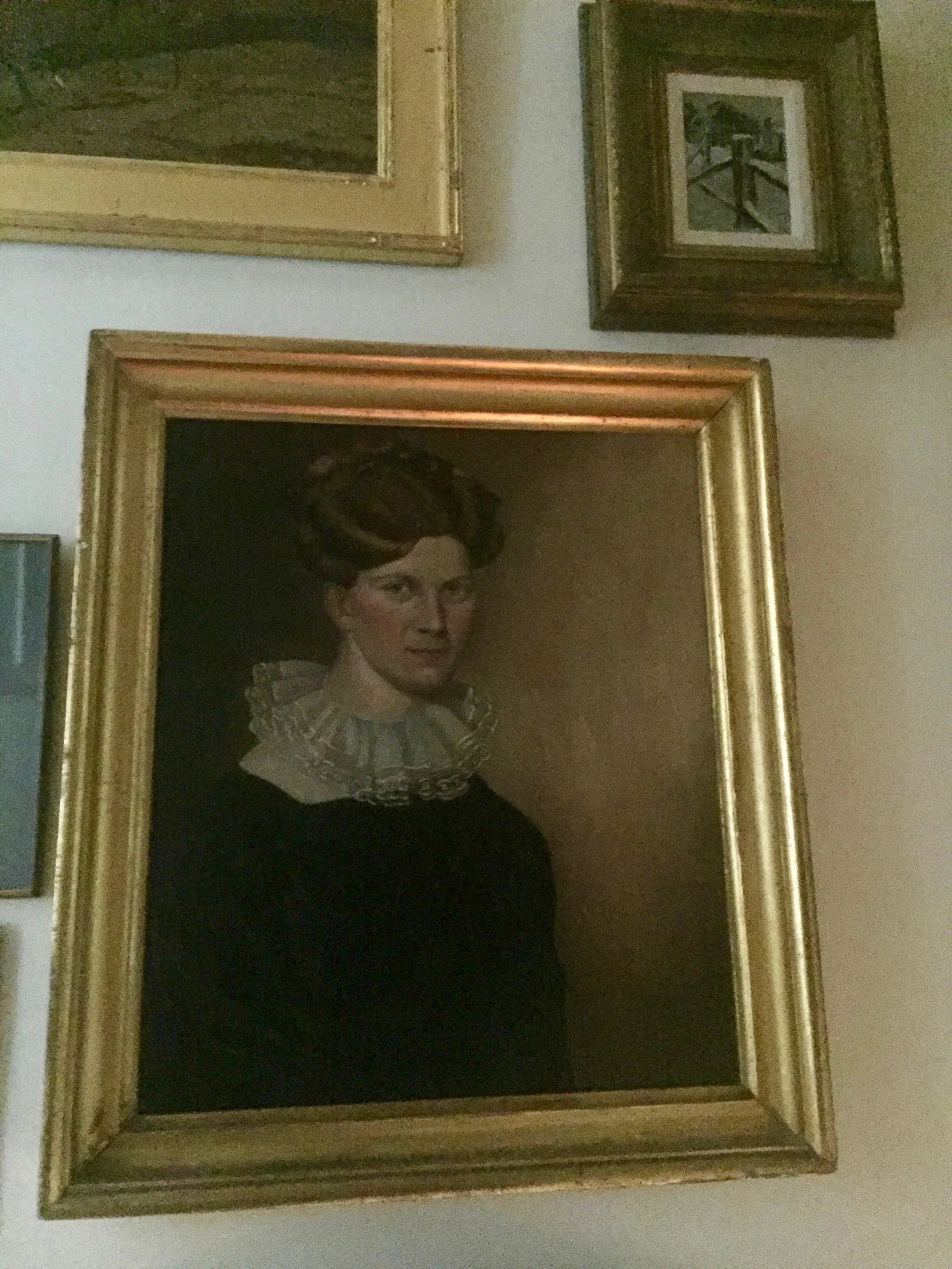 1825 American Federal Woman Portrait Oil Painting, Framed - 11