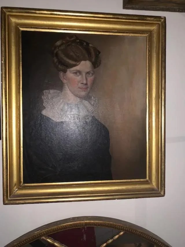 1825 American Federal Woman Portrait Oil Painting, Framed - 2