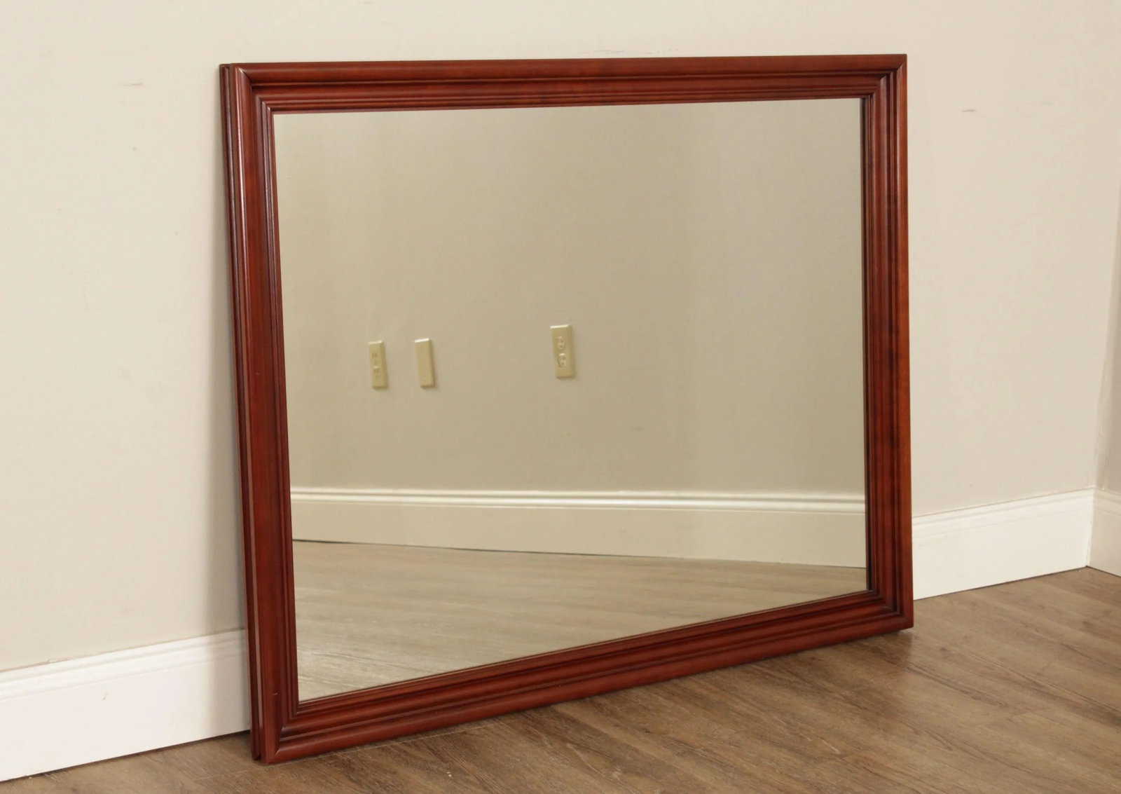 Solid Cherry Frame Rectangular Wall Mirror - 3