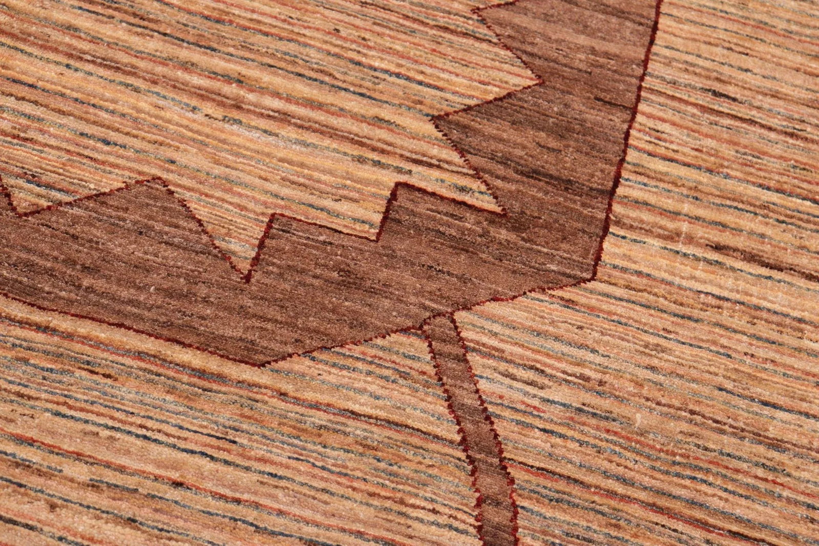 1980s 1980s Boho Chic Beige/Brown Wool Rug - 8'3" X 11'1" - 4
