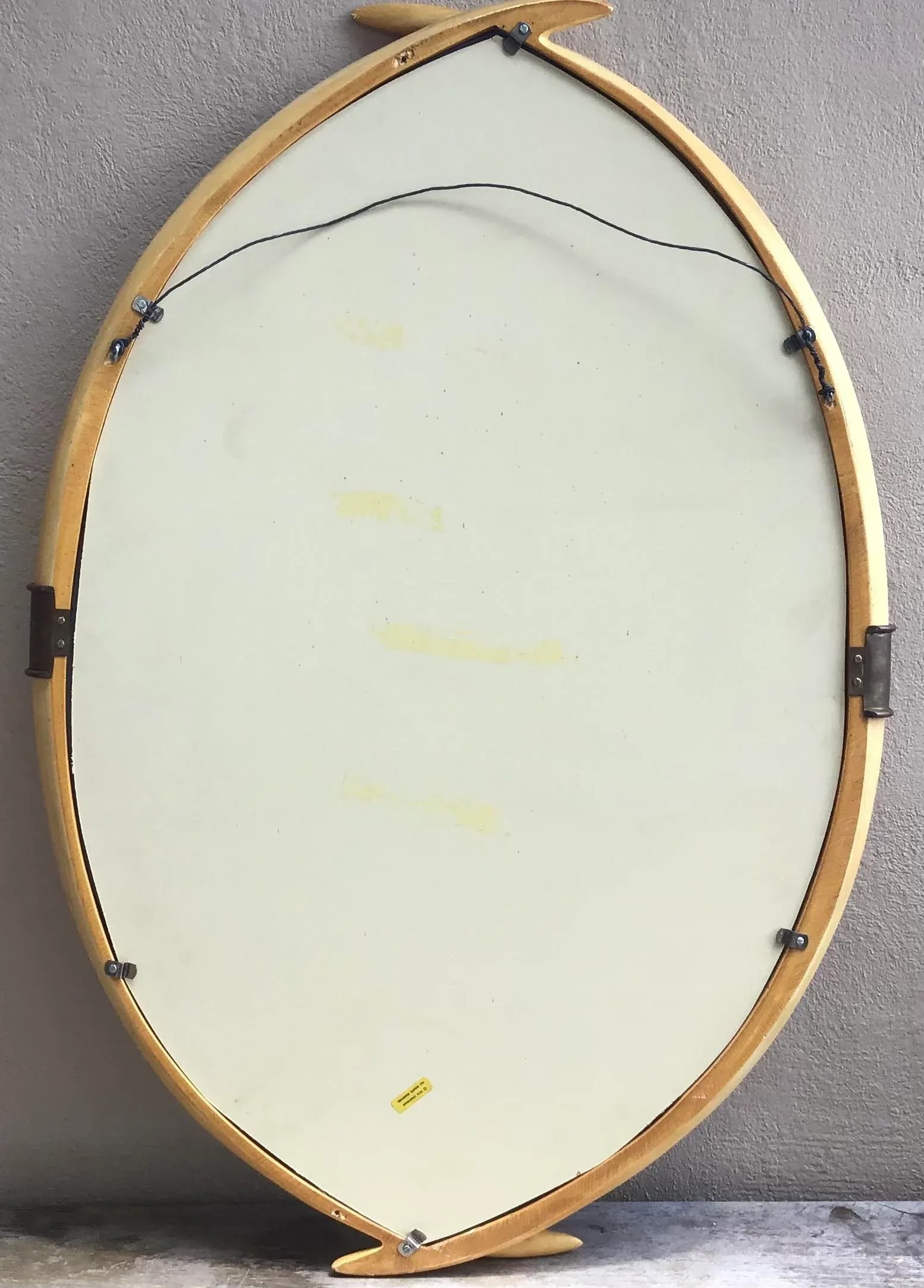 Faux Tusk and Brass Mirror by Chapman - 5