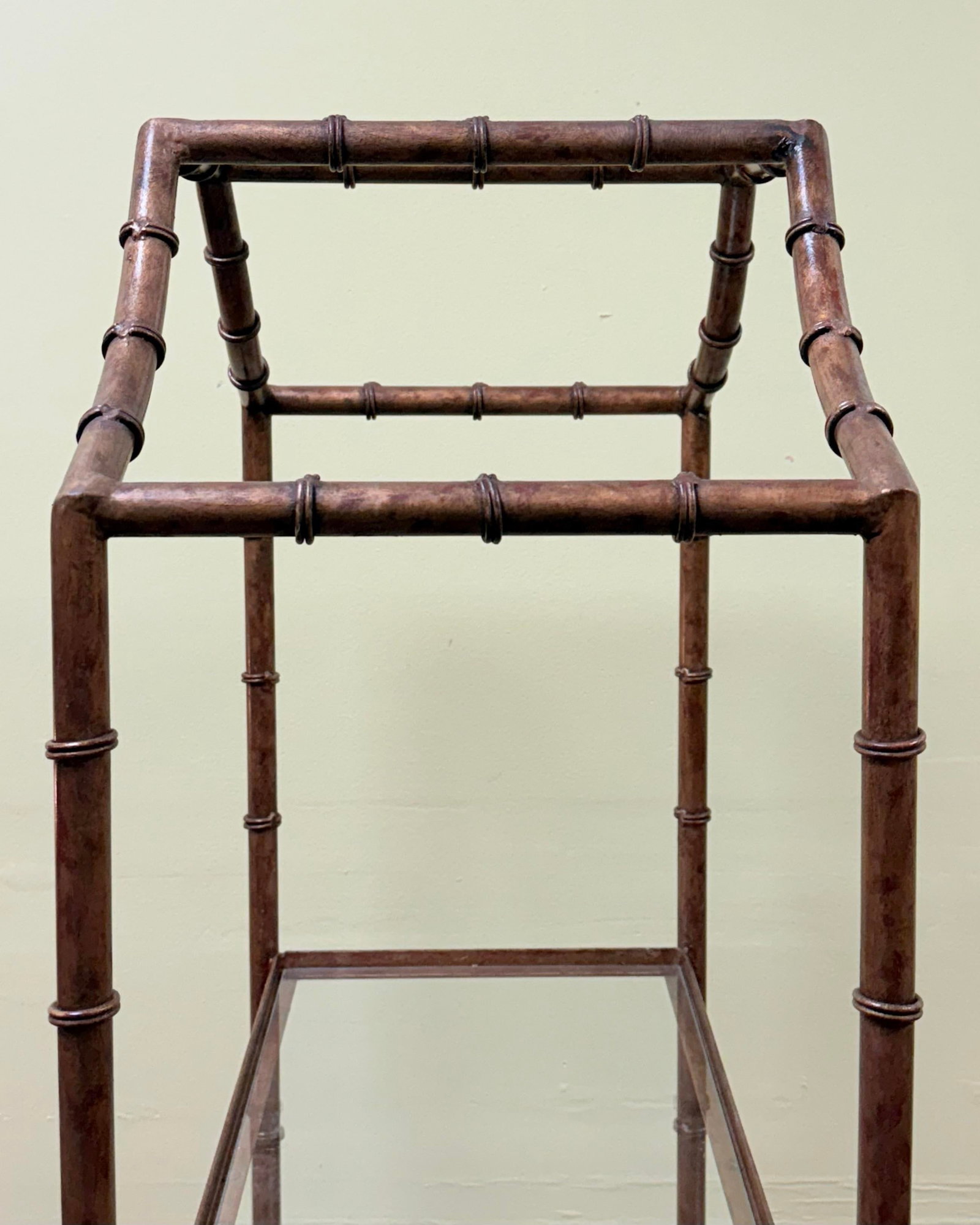 Vintage Hollywood Regency Hand Gilt Faux Bamboo Etagere - Newly Painted - 10