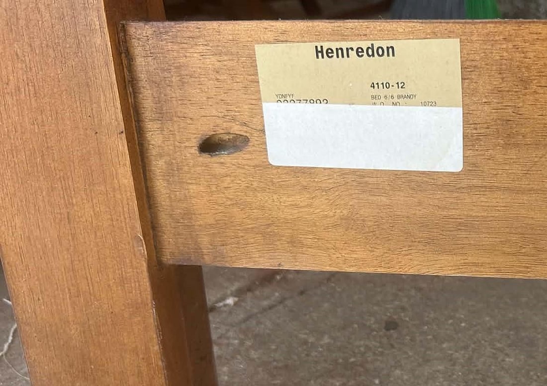Henredon King Size French Provincial Headboard Solid Walnut With Burlwood 83" W X 70.5" H - Late 20t - 2